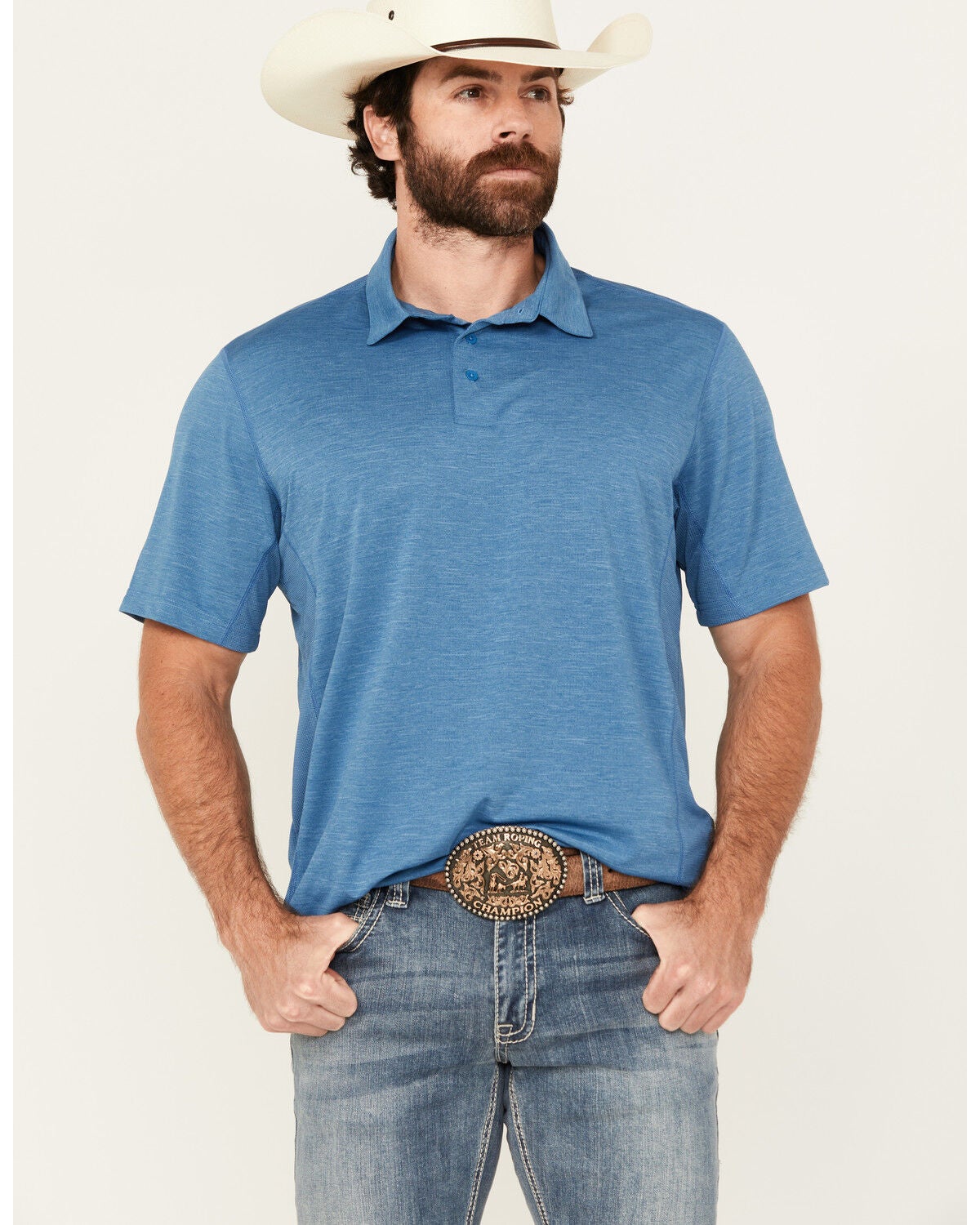 Men's Wrangler Solid Short Sleeve Performance Polo