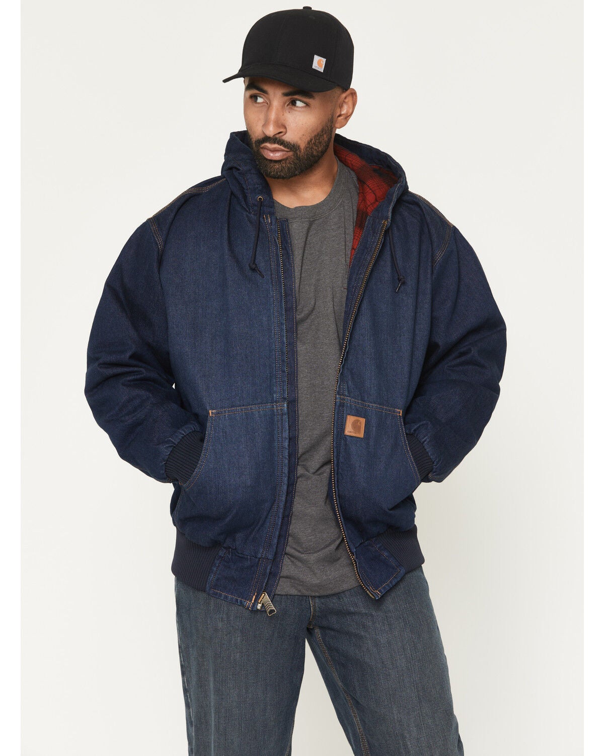 Men's Carhartt Loose Fit Denim Active Hooded Jacket
