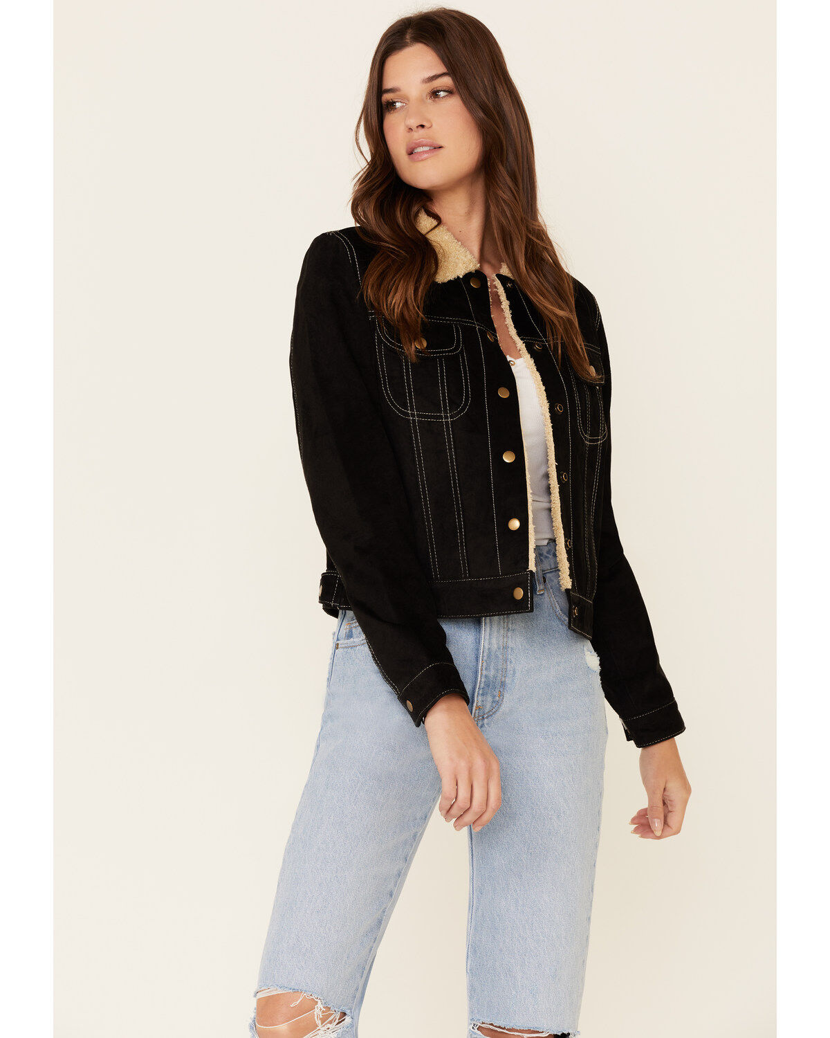 Women's Scully Faux Shearling Leather Jacket