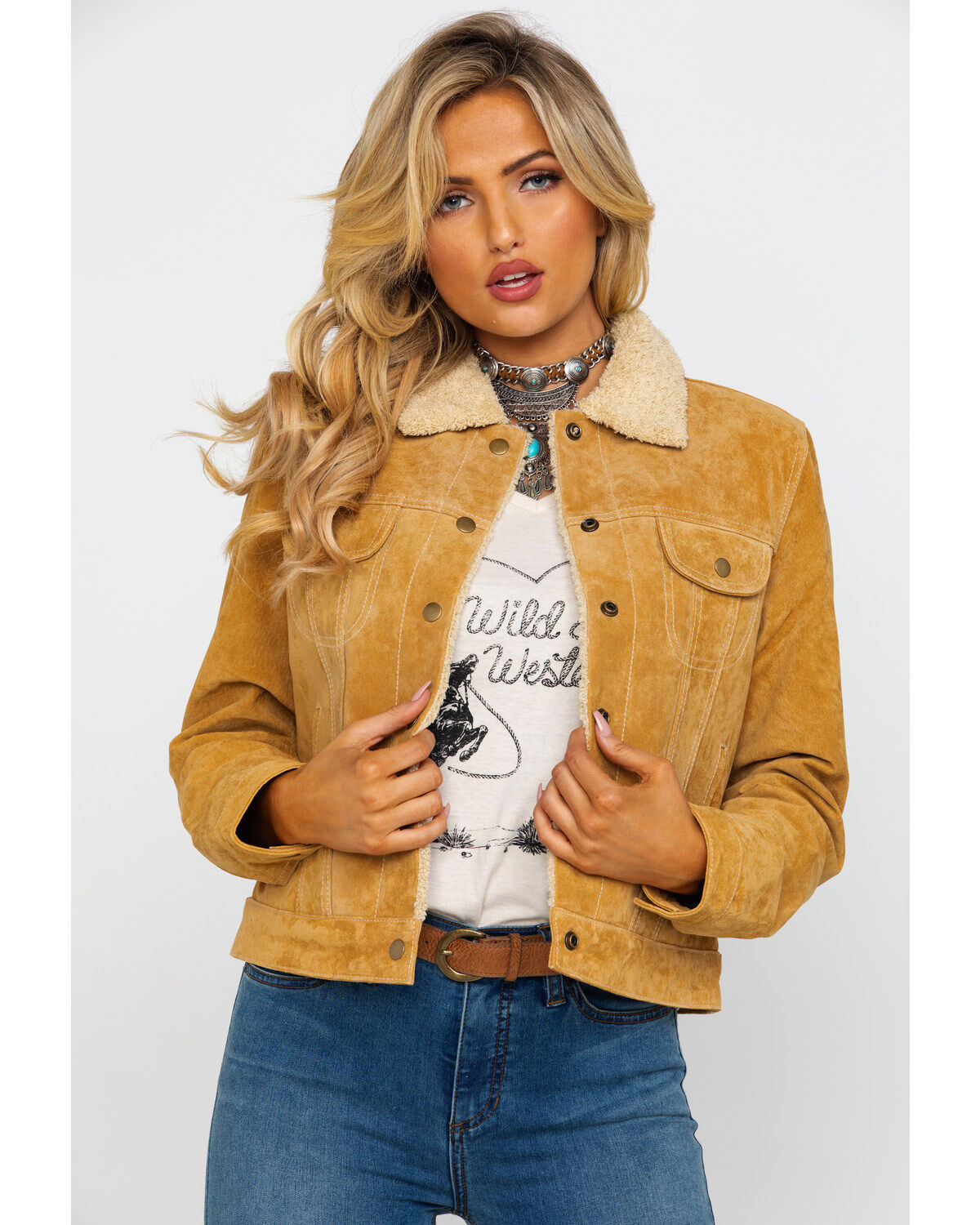Women's Scully Faux Shearling Leather Jacket