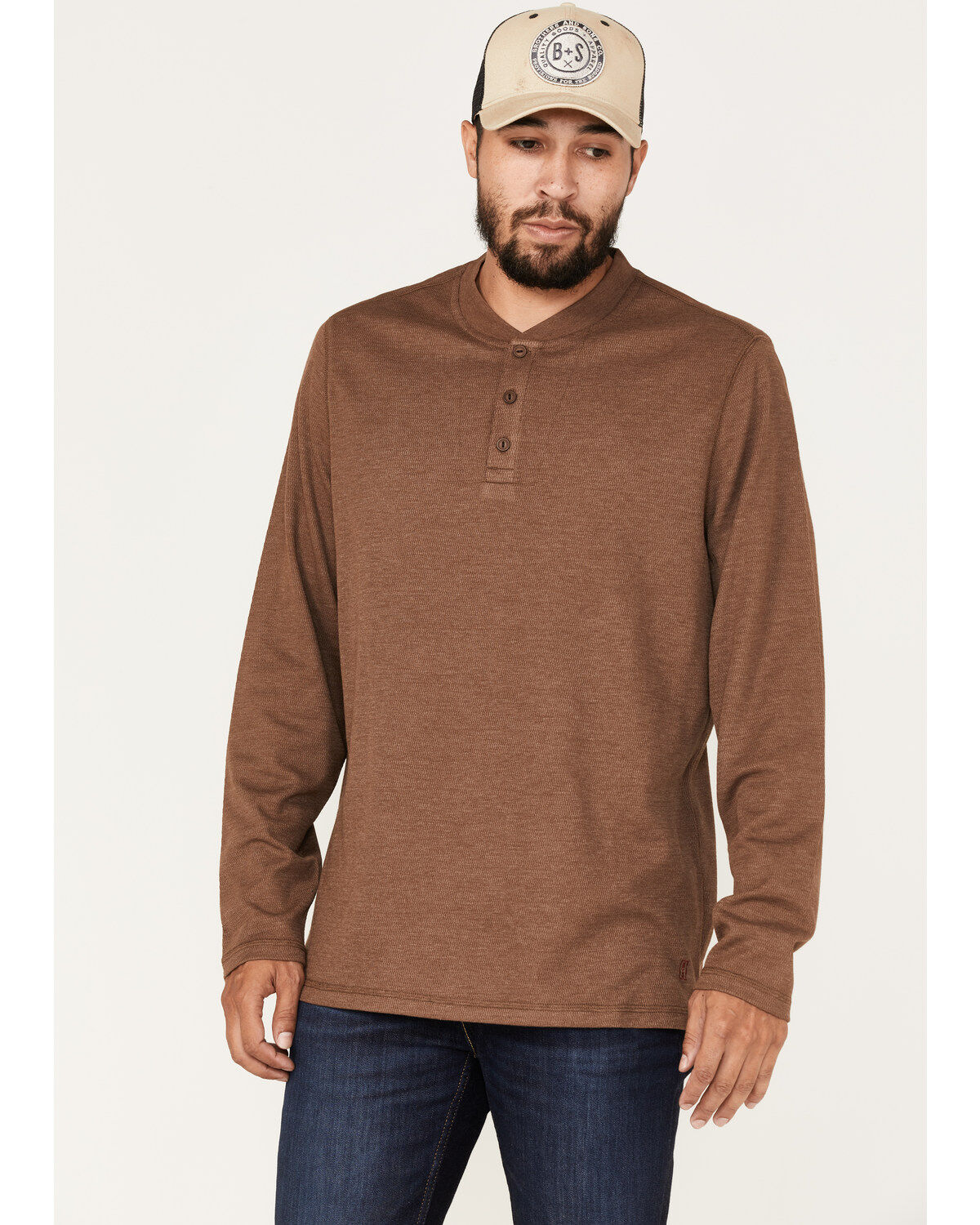 Men's Brothers and Sons Henley Thermal T-Shirt