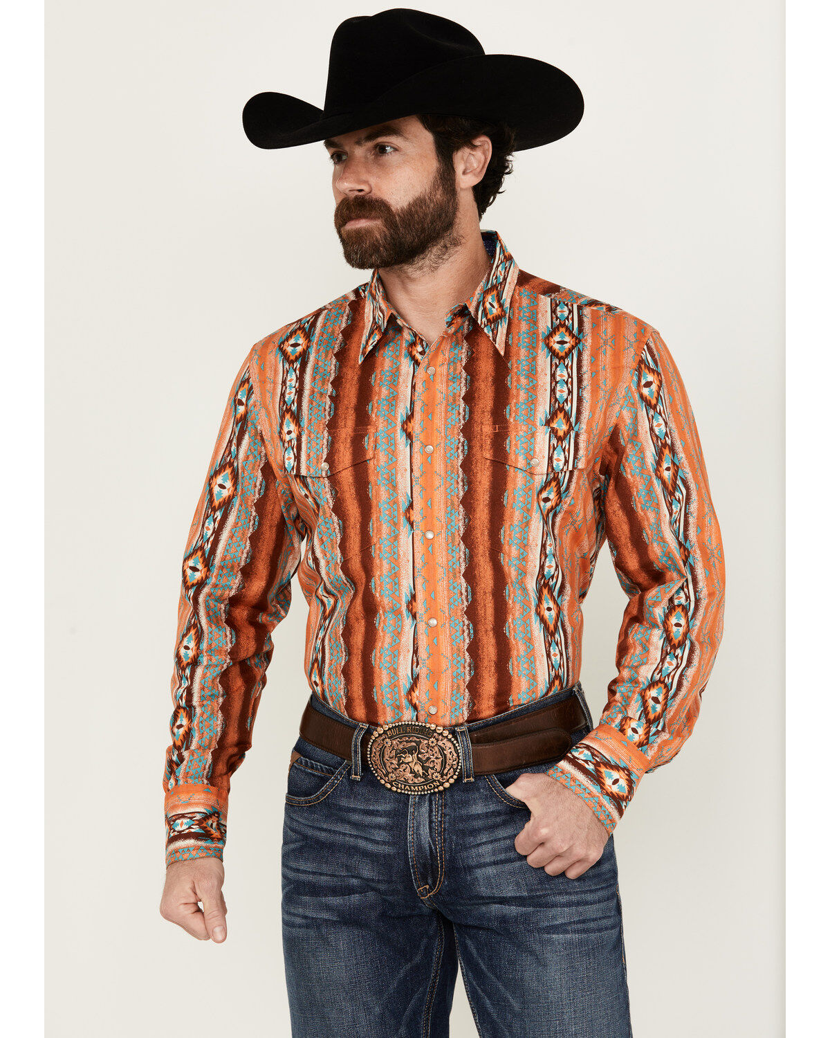 Men's Wrangler Checotah Long Sleeve Snap Western Shirt - Tall