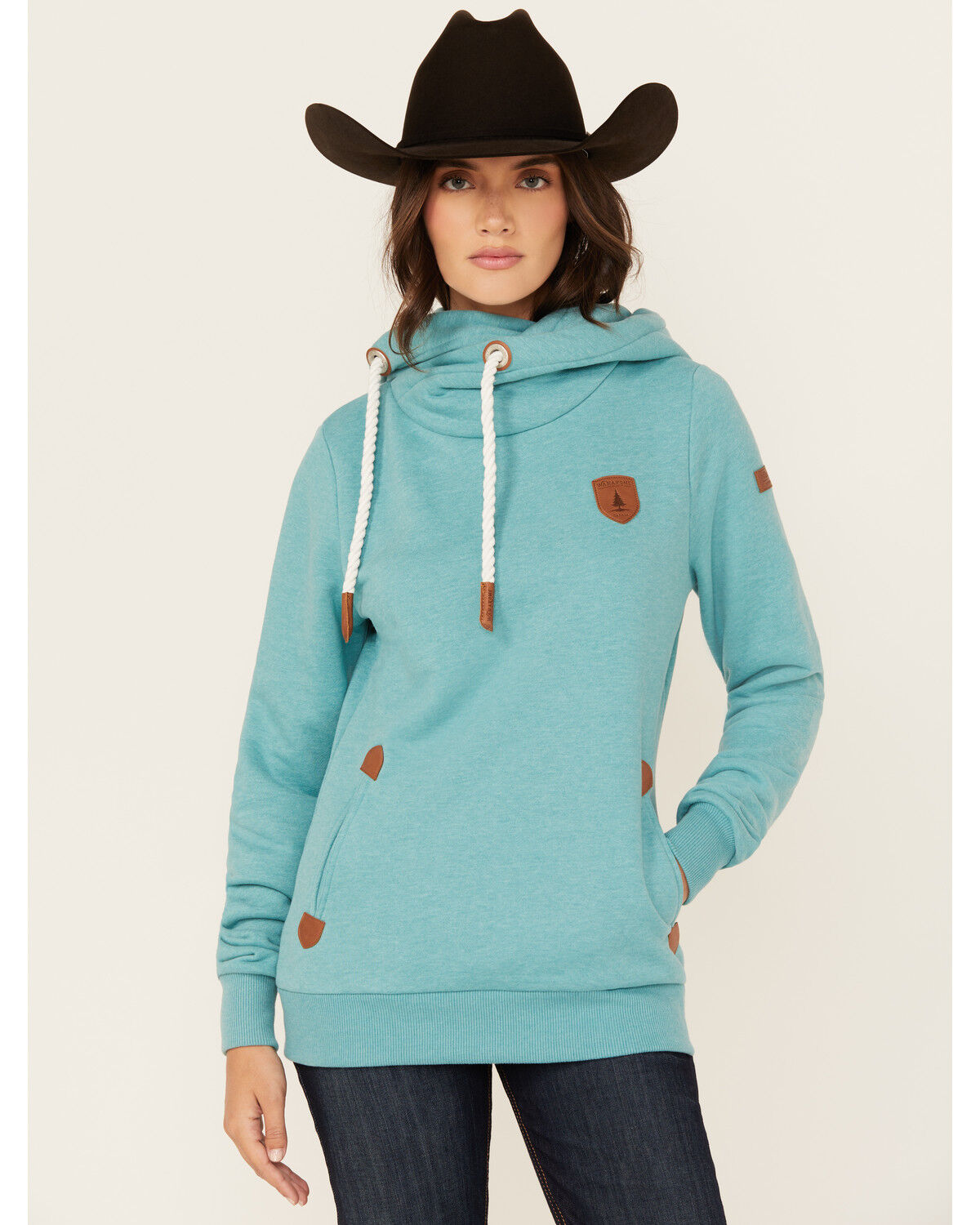 Women's Wanakome Artemis Solid Cowlneck Hoodie