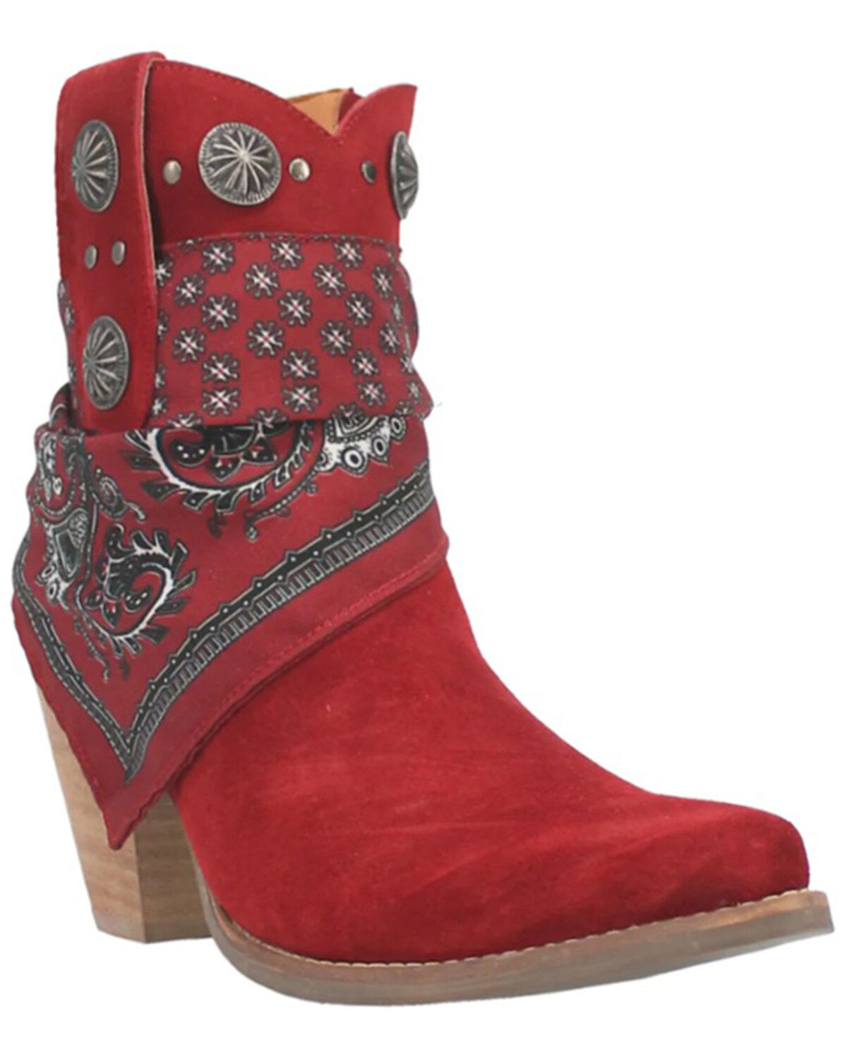 Women's Dingo Suede Bandida Western Booties - Round Toe