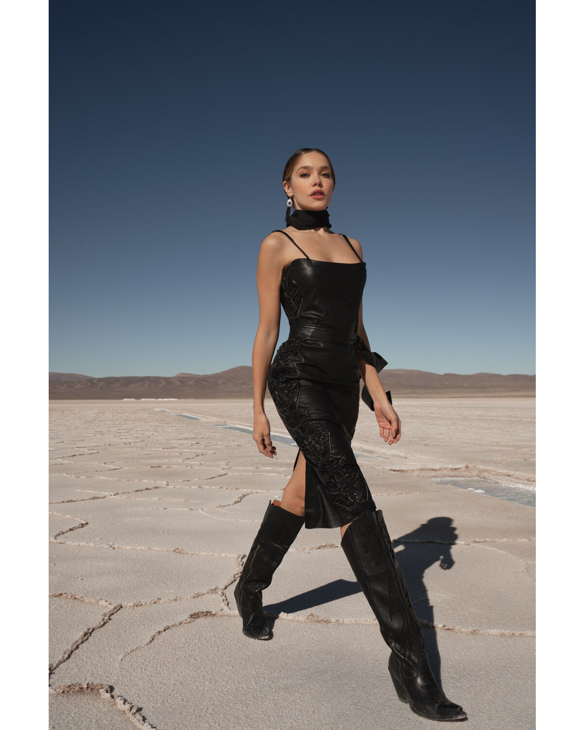 Women's Wonderwest Studded Leather Midi Dress