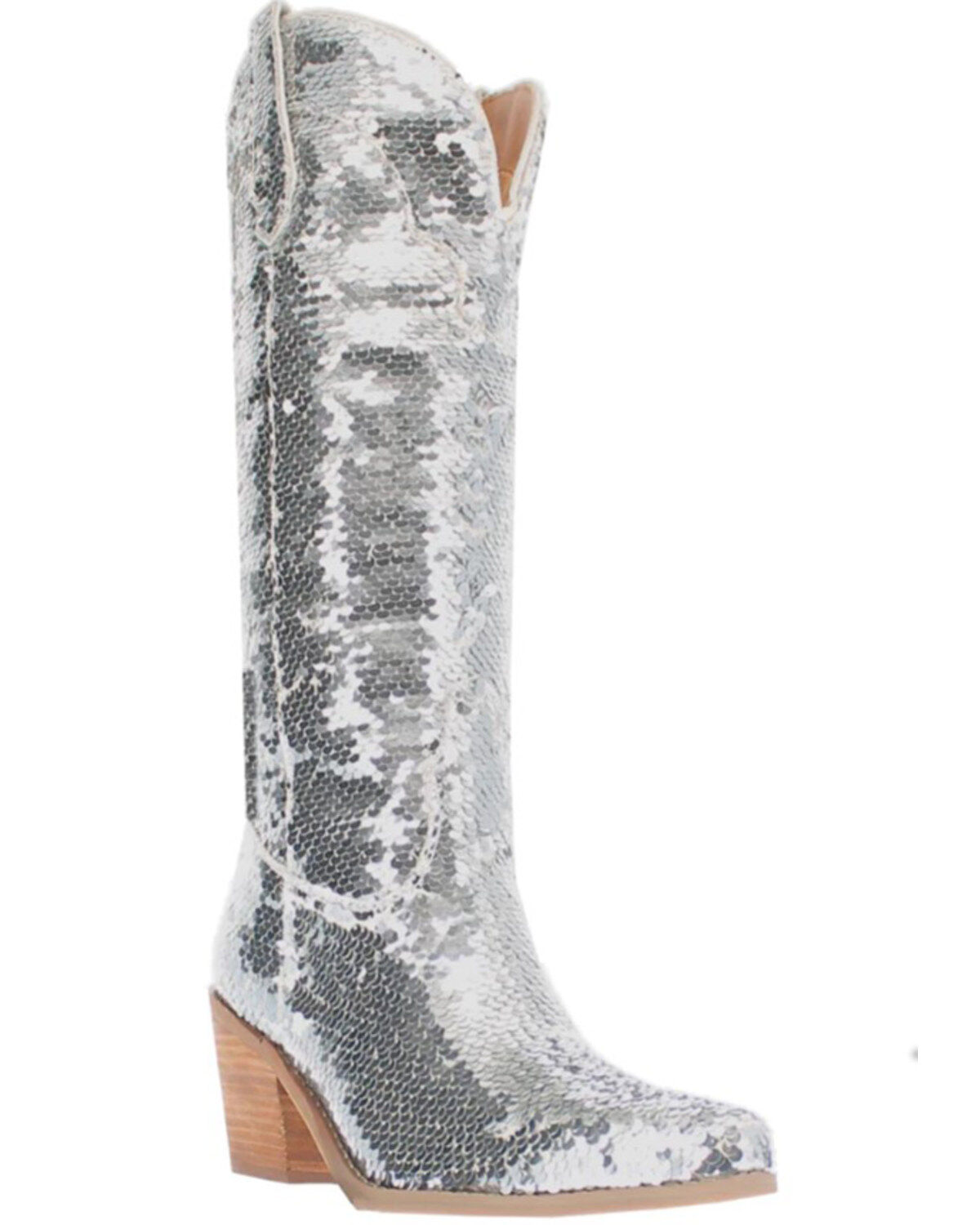Women's Dingo Sequin Dance Hall Queen Tall Western Boots - Snip Toe