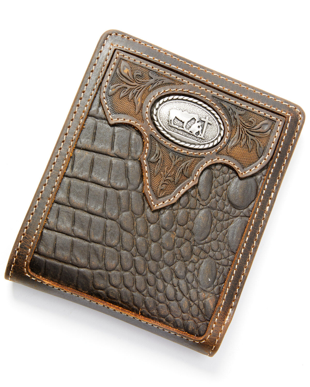 Men's Cody James Croc Embossed Bifold Wallet