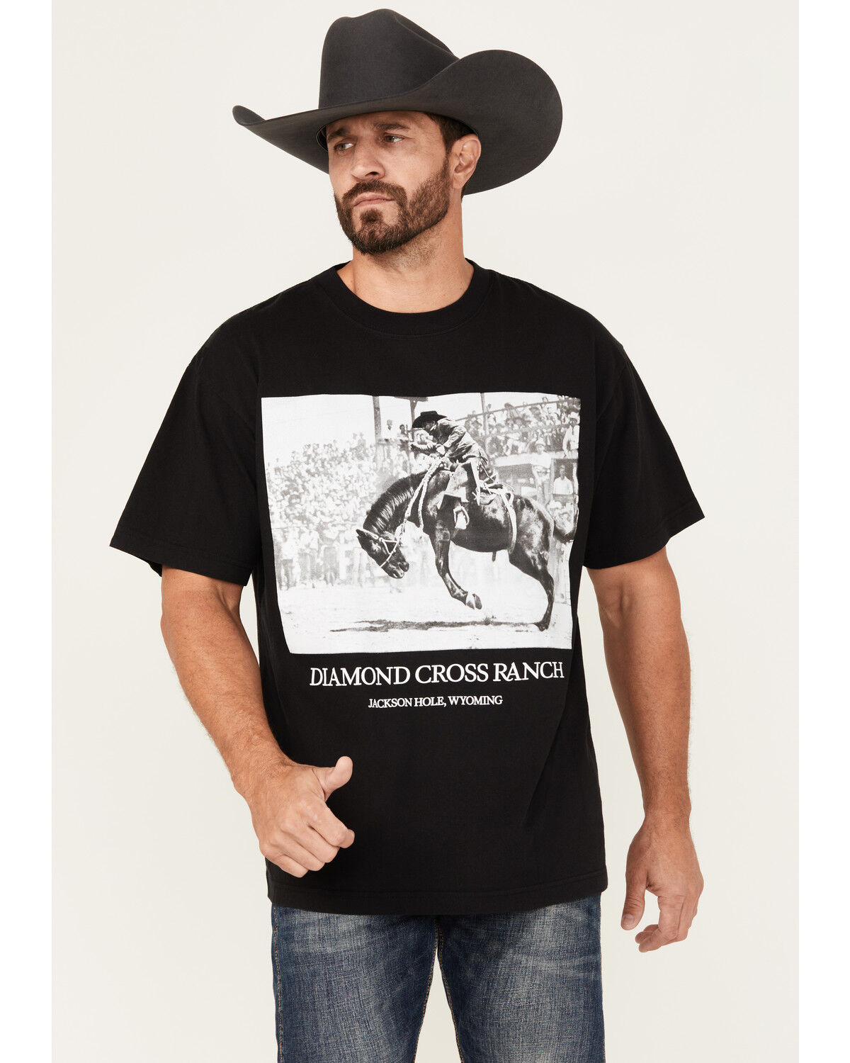 Men's Diamond Cross Ranch Walter Riding Short Sleeve Graphic T-Shirt