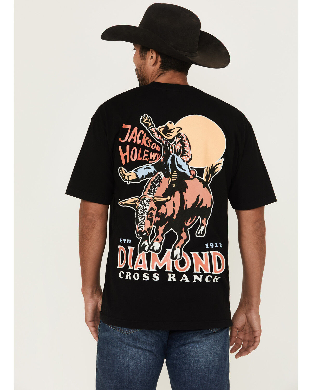 Men's Diamond Cross Ranch Sunshine Bull Ride Short Sleeve Graphic T-Sh