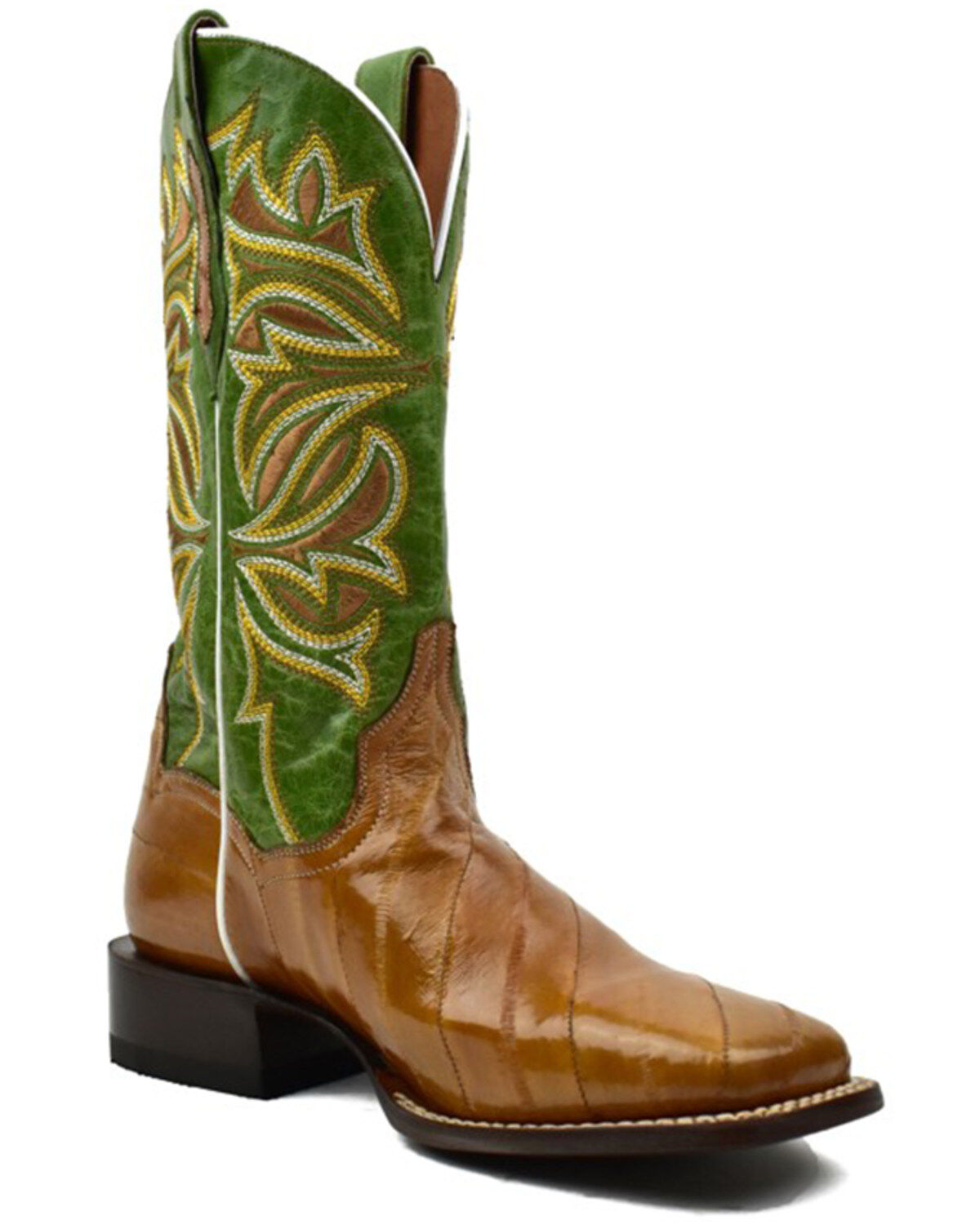 Women's Dan Post Exotic Eel Skin Western Boot - Broad Square Toe