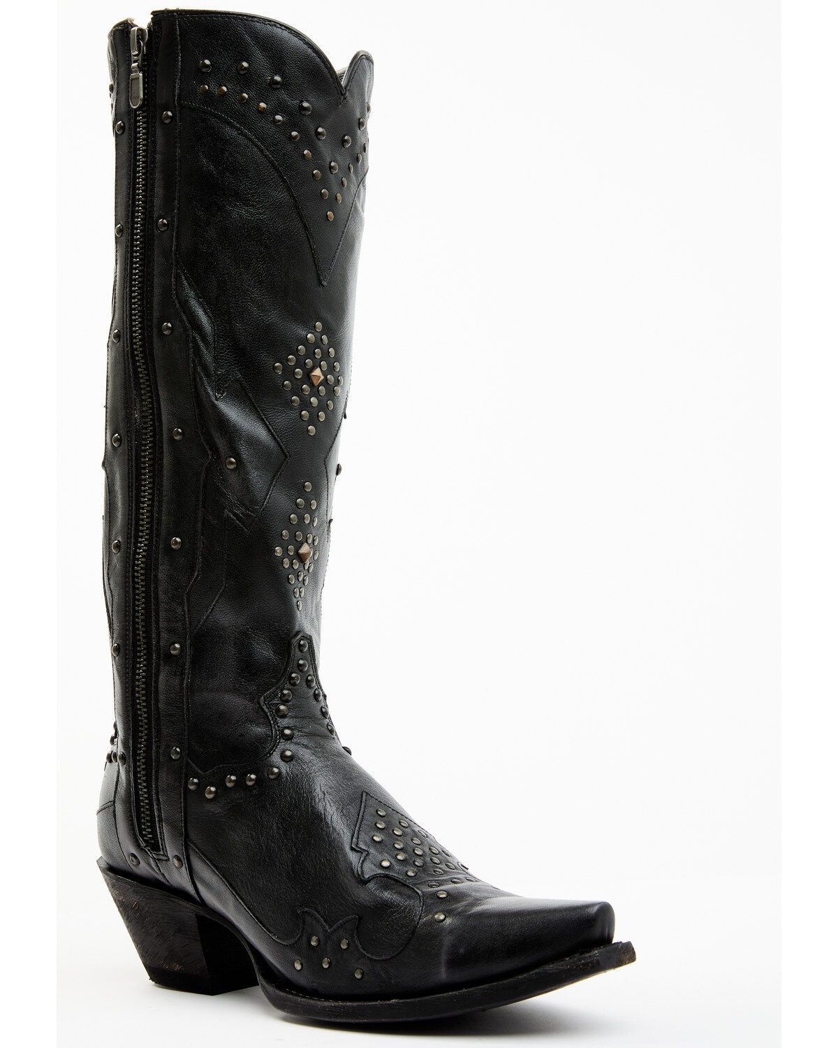Women's Dan Post Daredevil Studded Tall Western Boots - Snip Toe