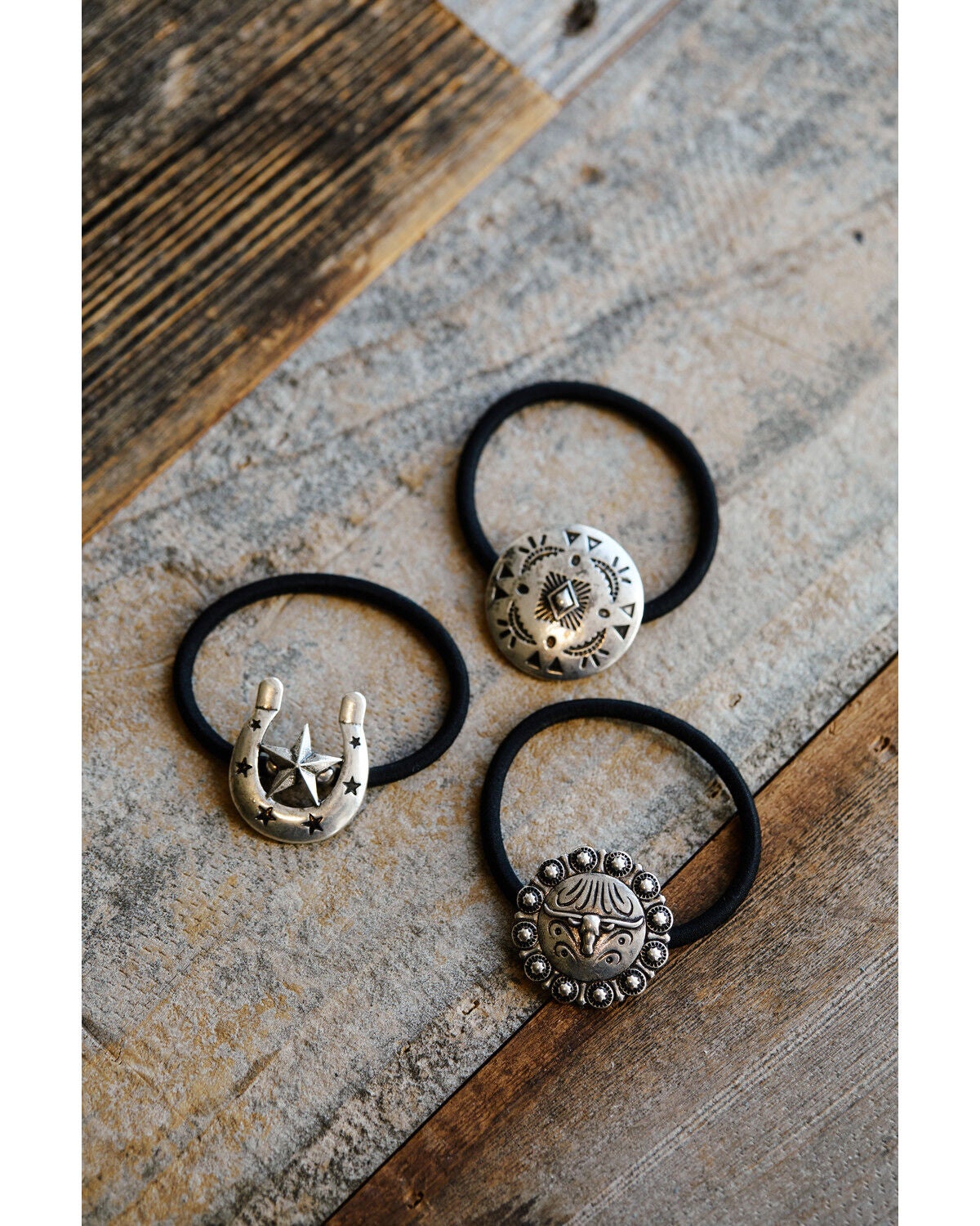 Women's Idyllwind Trinity Western Concho Hair Tie Set - 3 Piece