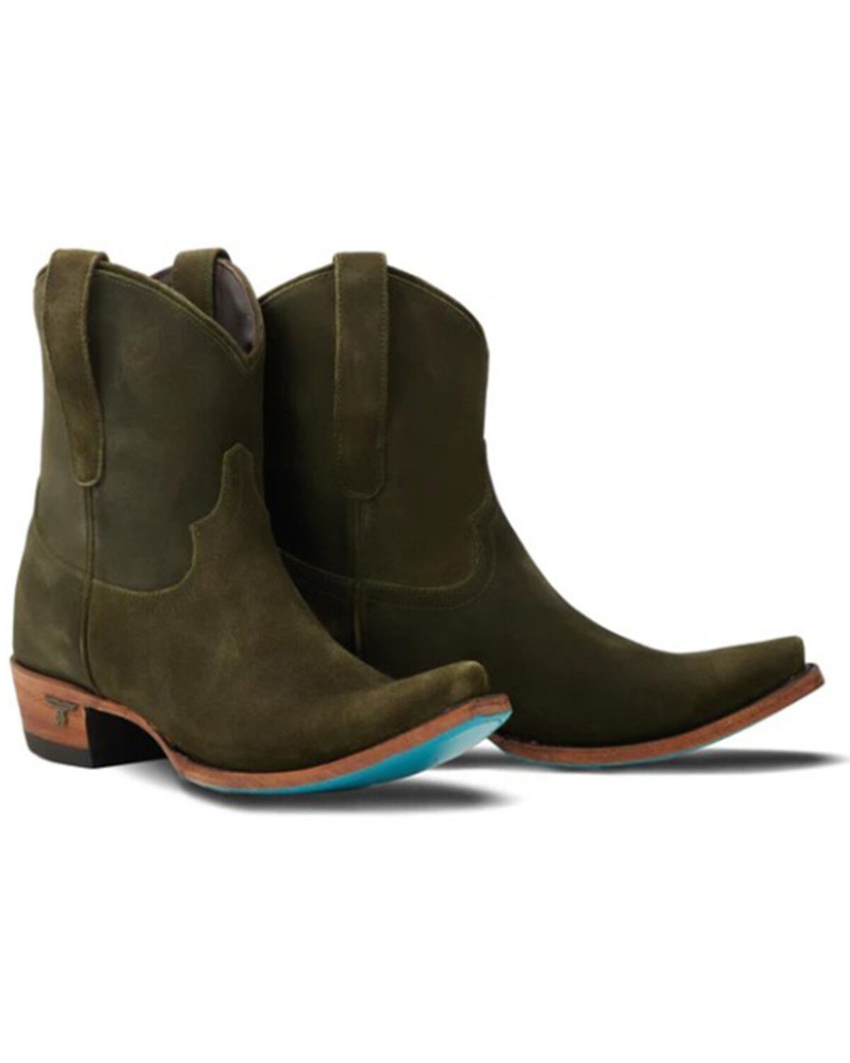 Women's Lane Emma Jane Suede Western Booties - Snip Toe