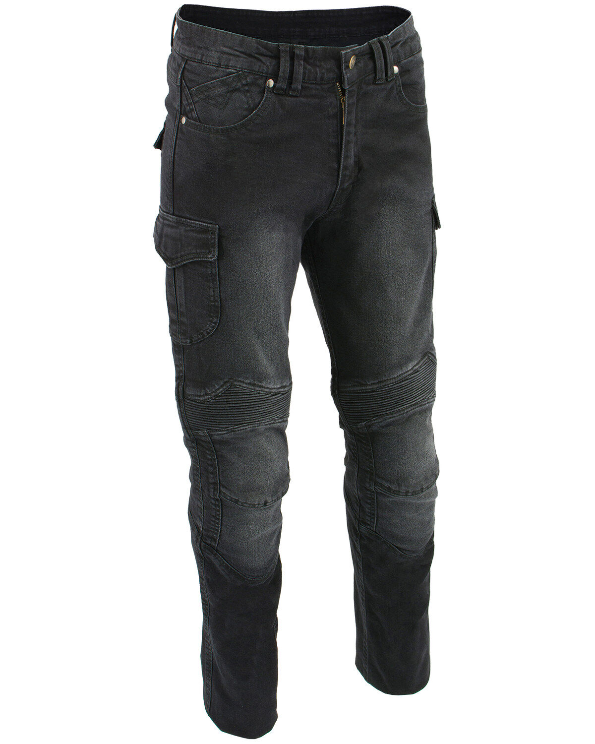 Men's Milwaukee Leather Black 32" Aramid Reinforced Straight Cut Denim