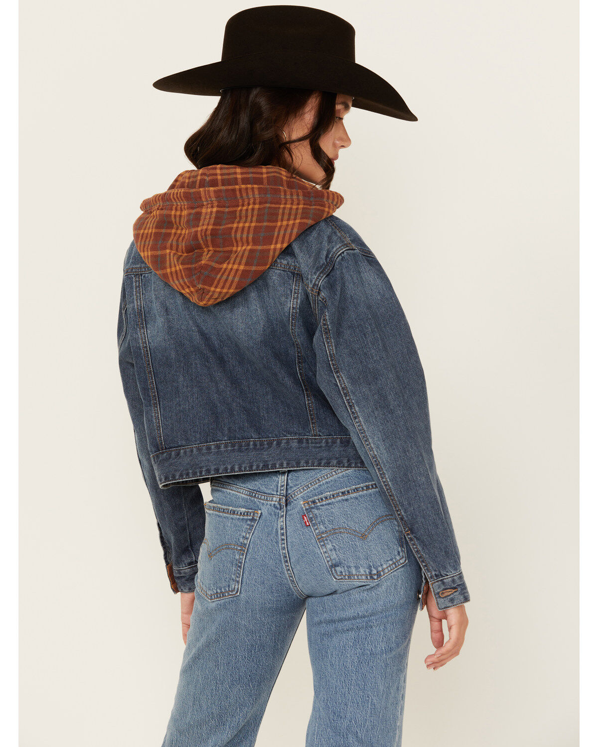 Women's Cleo + Wolf Arno Medium Wash Cropped Denim Jacket
