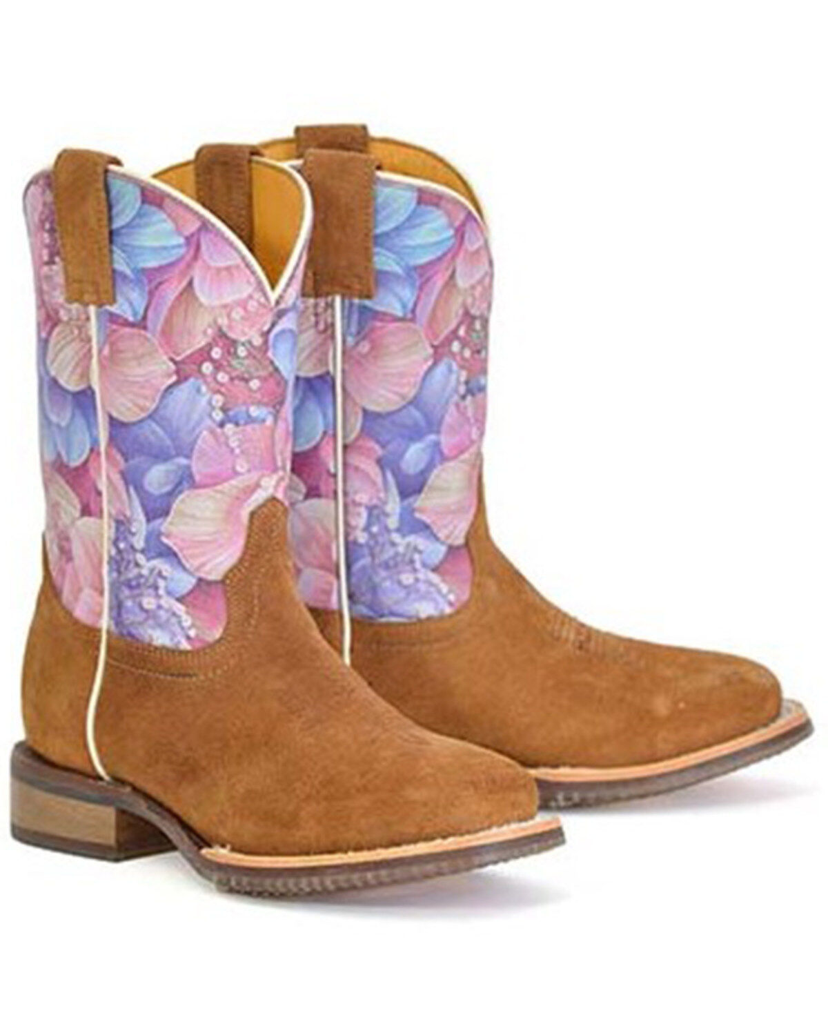 Girls' Tin Haul Little Flowerlicious Western Boots - Broad Square Toe