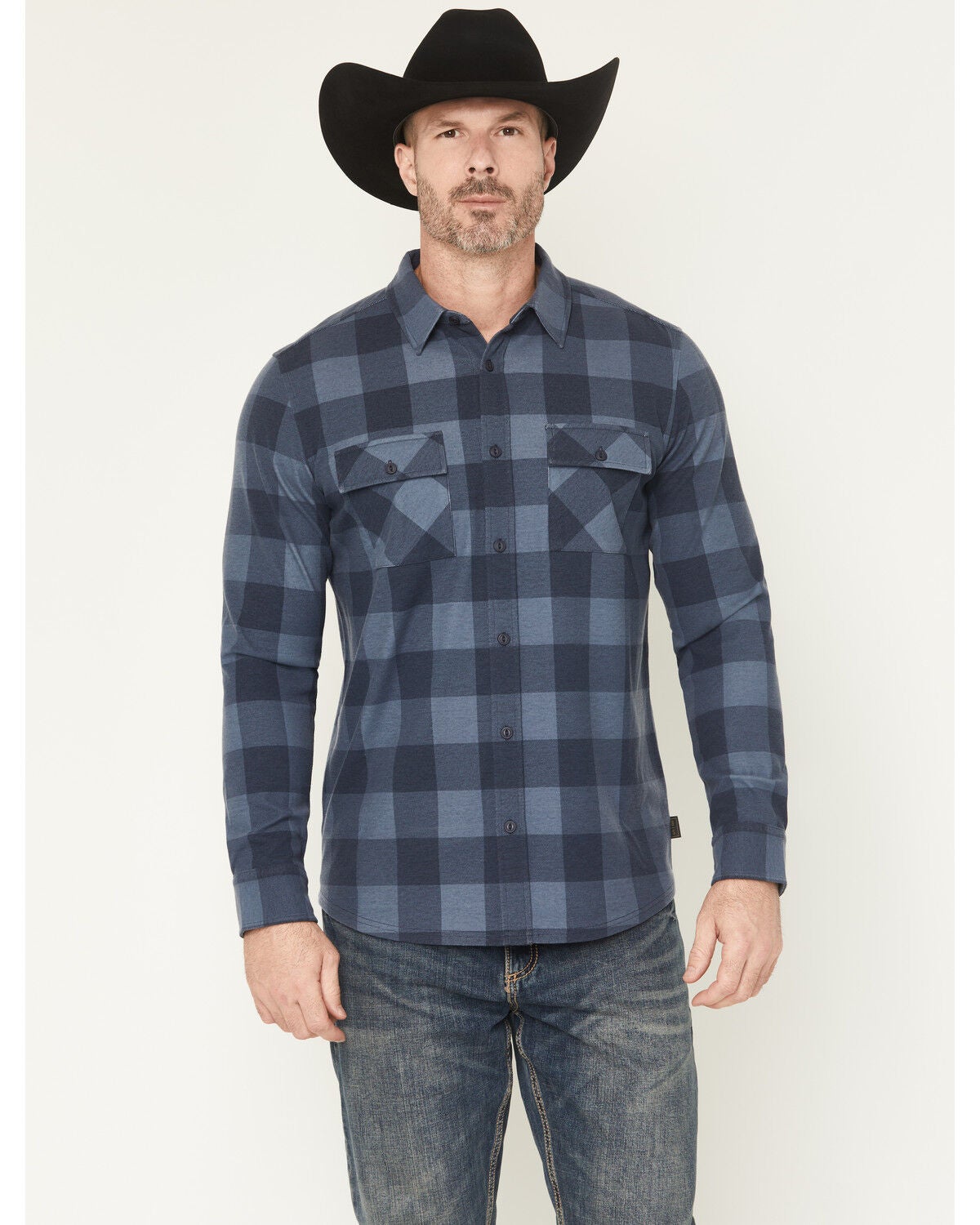 Men's Brothers and Sons Kent Plaid Print Long Sleeve Button-Down Stret