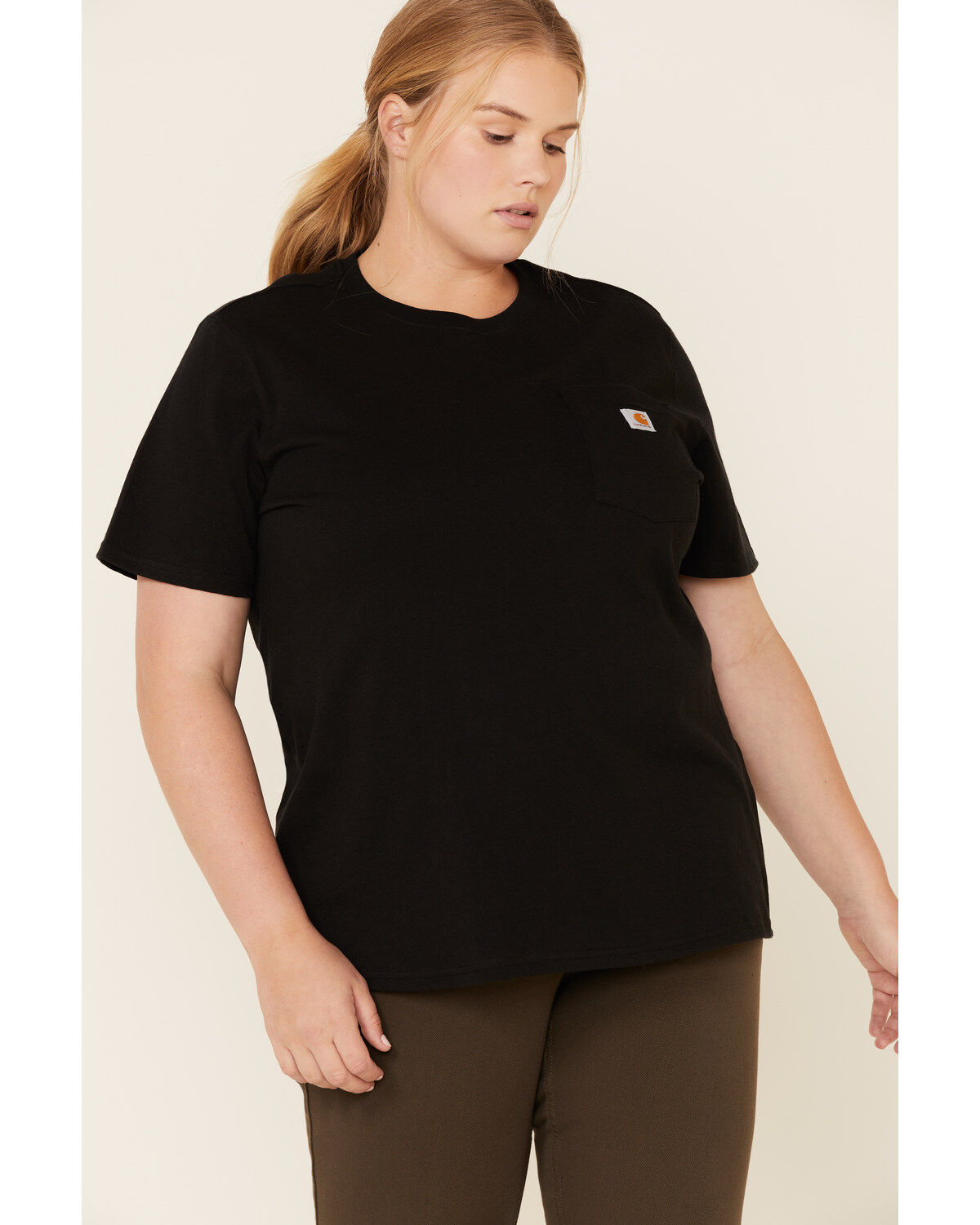 Women's Carhartt Chest Pocket Sleeve Work T-Shirt - Plus