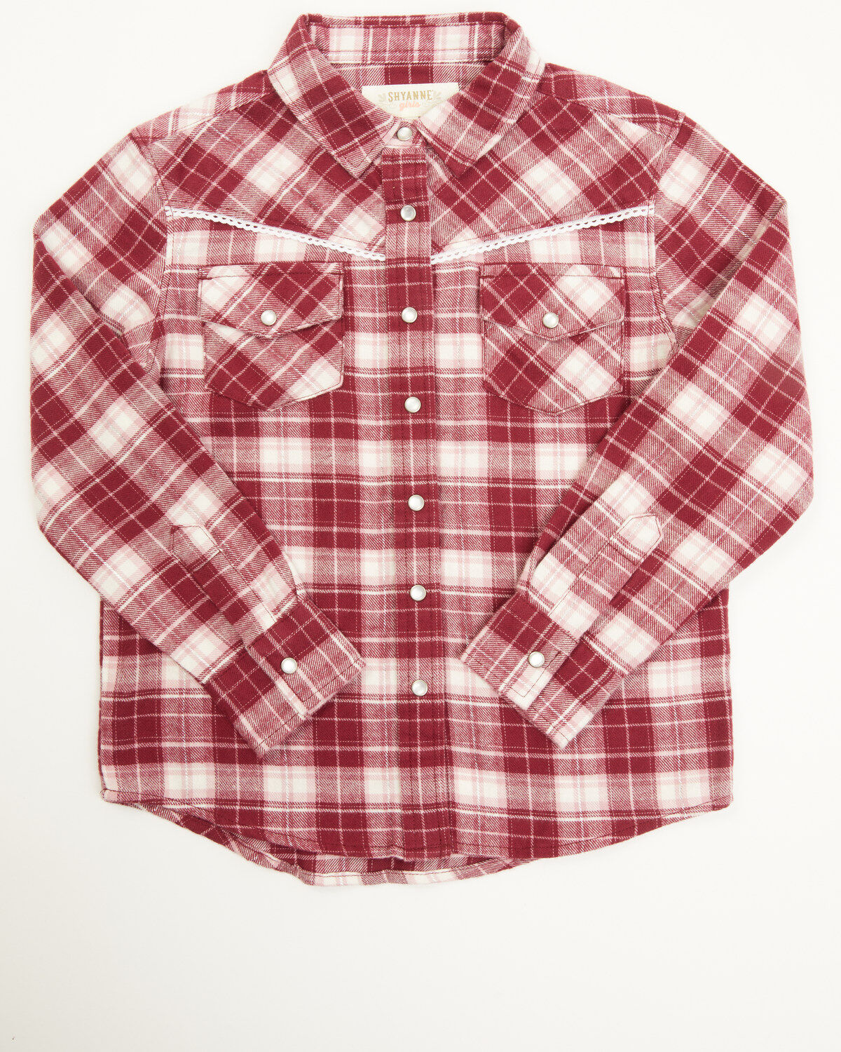 Girls' Shyanne Toddler Holiday Plaid Long Sleeve Pearl Snap Shirt