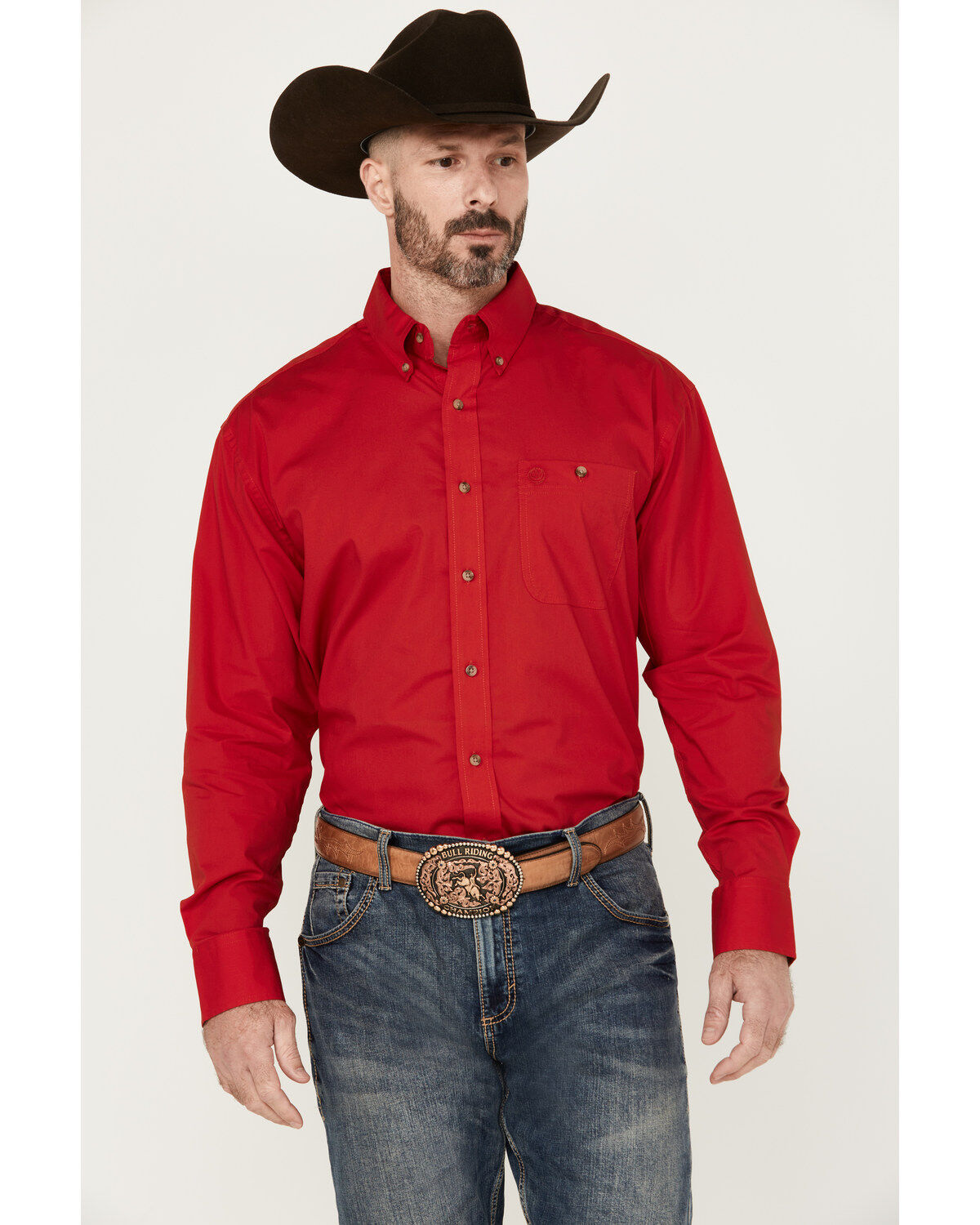 Men's Wrangler George Strait by Long Sleeve Button-Down Stretch Wester
