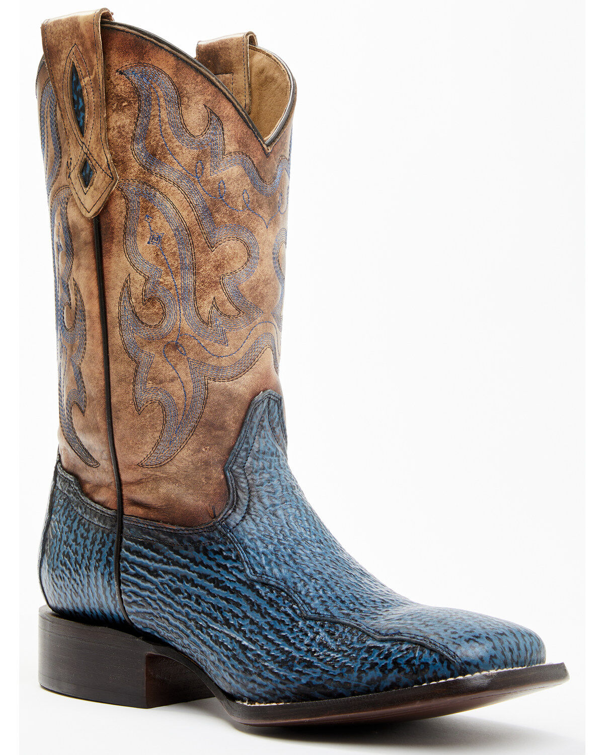 Men's Cody James Exotic Shark Western Boots - Broad Square Toe
