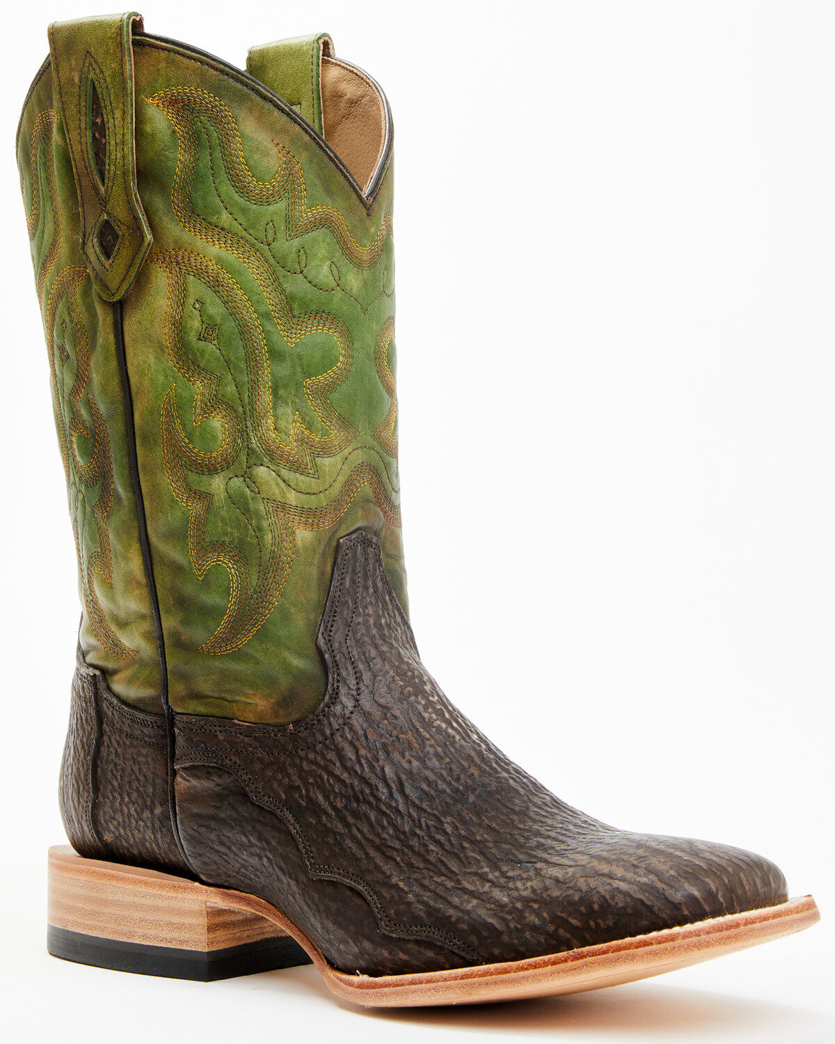 Men's Cody James Exotic Shark Western Boots - Broad Square Toe