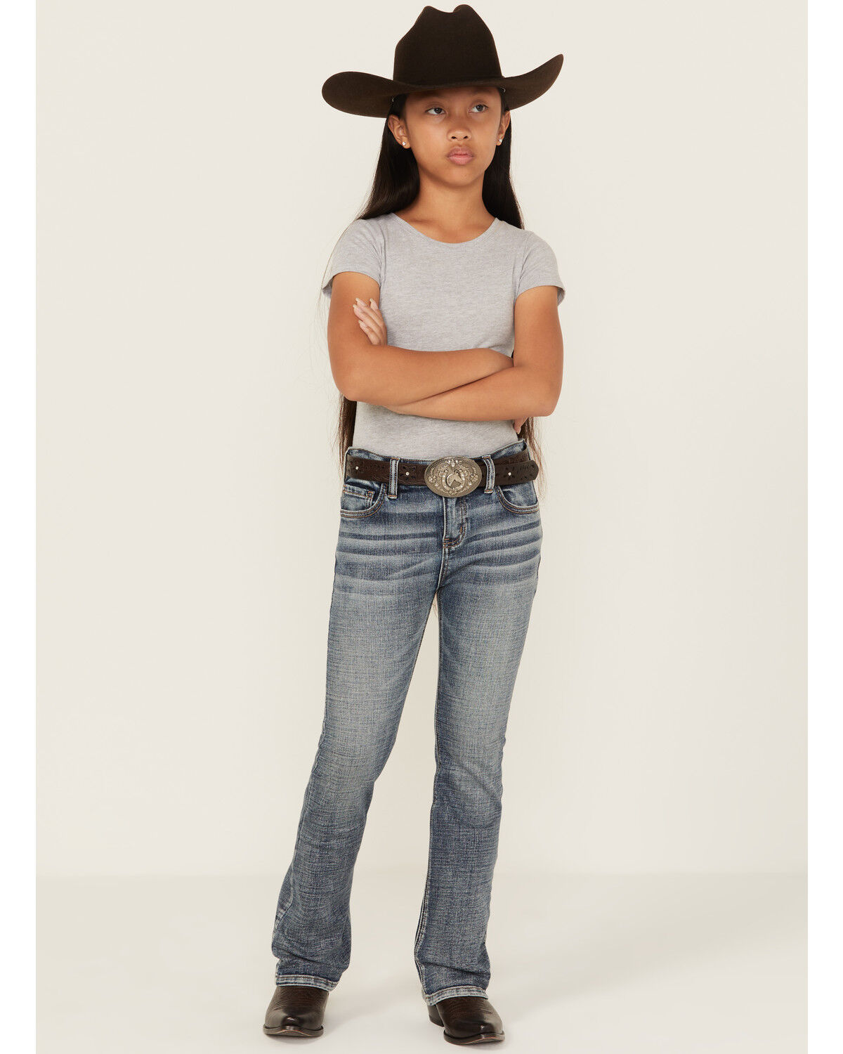Girls' Shyanne Dawn Studded Pocket Bootcut Stretch Denim Jeans