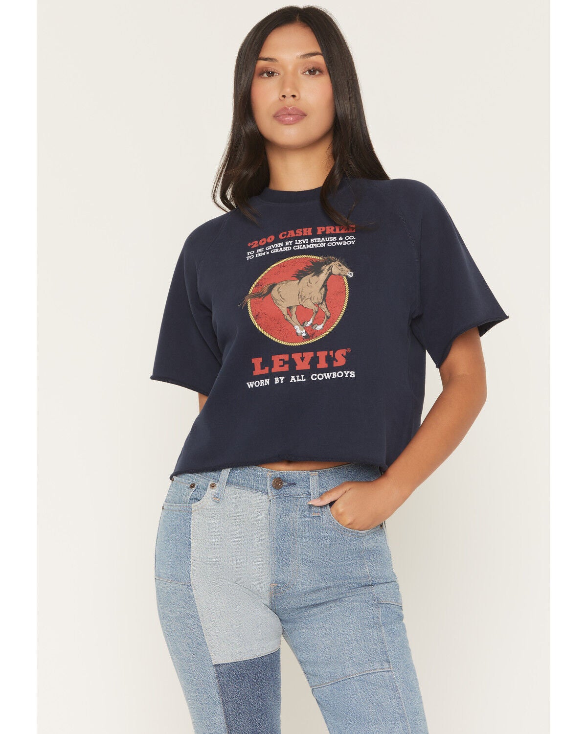 Women's Levi's Horse Logo Short Sleeve Sweatshirt Tee