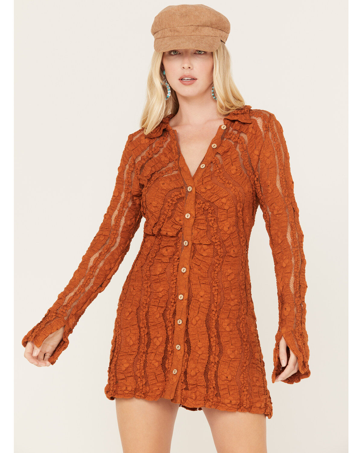 Women's Free People Shayla Lace Mini Dress