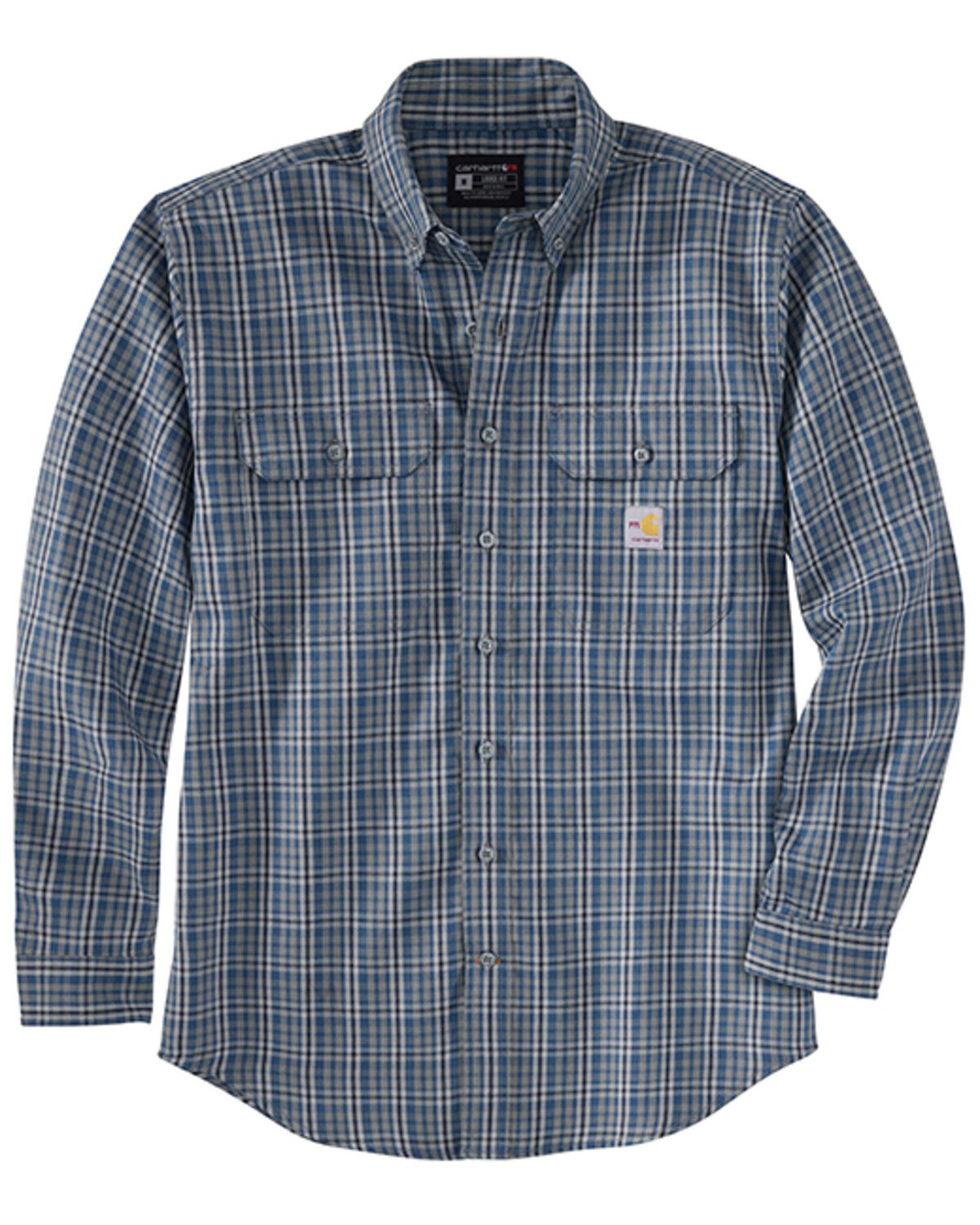 Men's Carhartt FR Force Rugged Flex Loose Fit Plaid Print Long Sleev
