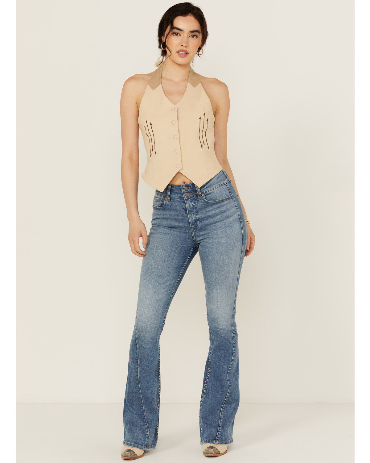 Women's Shyanne Cimarron Light Wash High Rise Flare Stretch Denim Jean