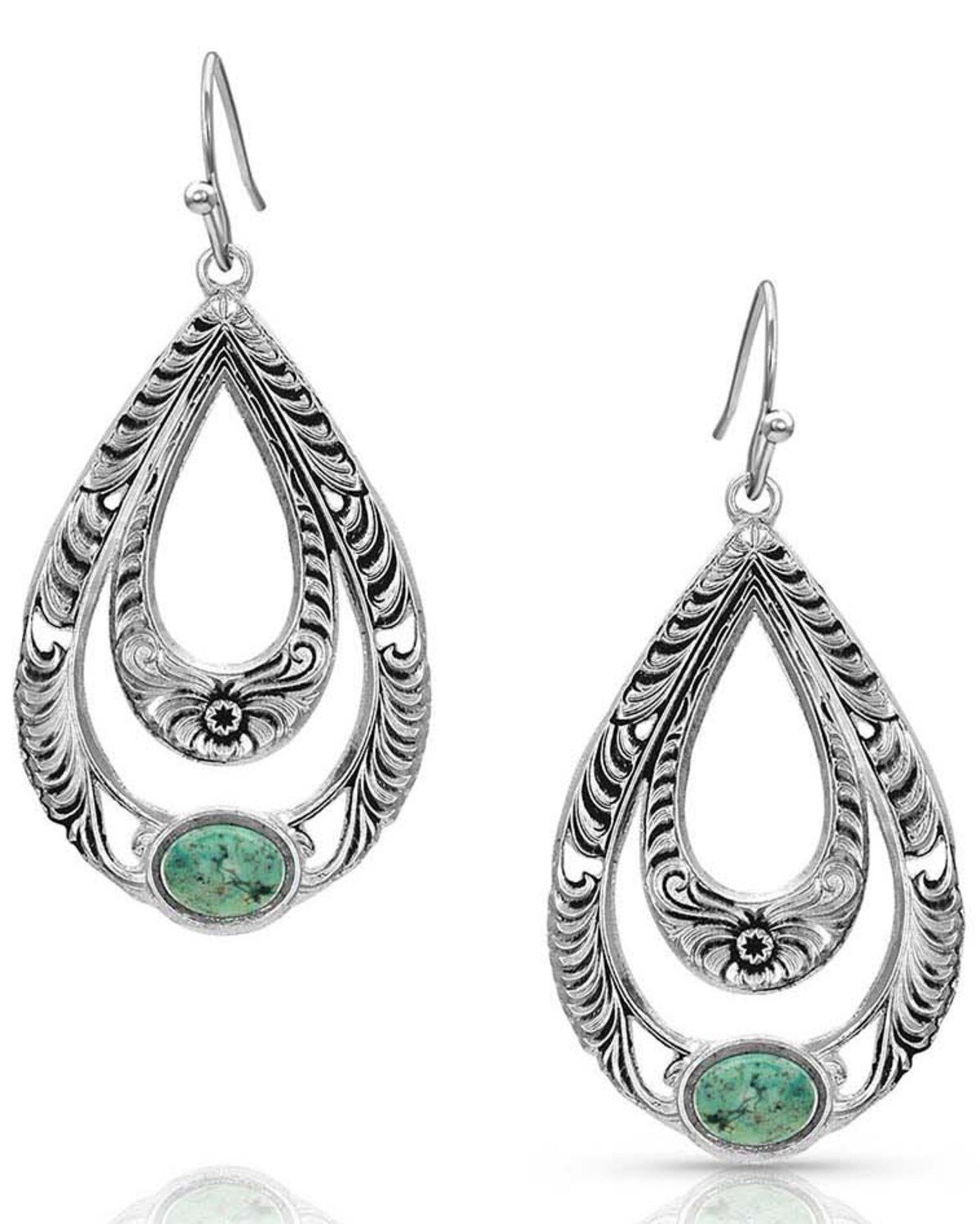 Women's Montana Silversmiths Hidden Canyon Turquoise Earrings