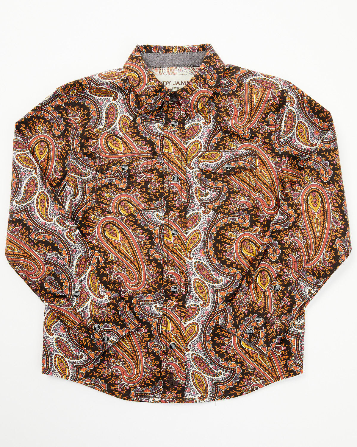 Boys' Cody James Toddler Dennis Paisley Print Long Sleeve Snap Western