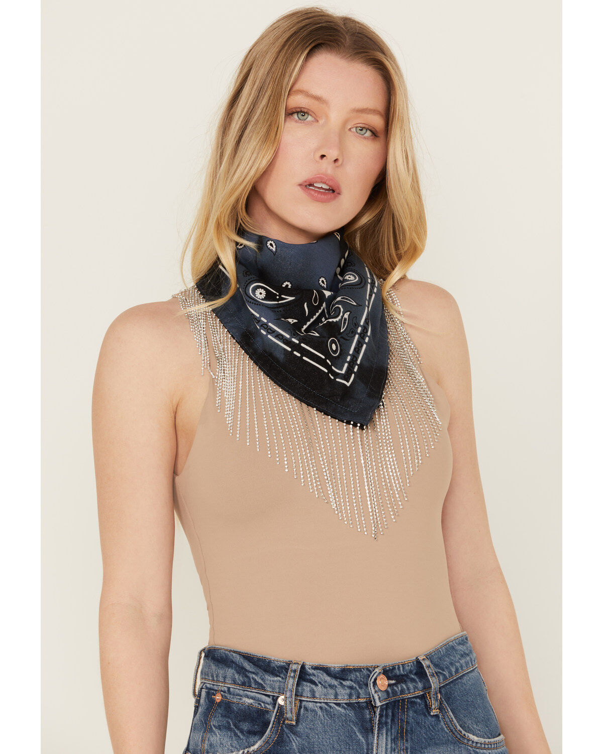 Women's Idyllwind Bluebell Fringe Bandana Necklace