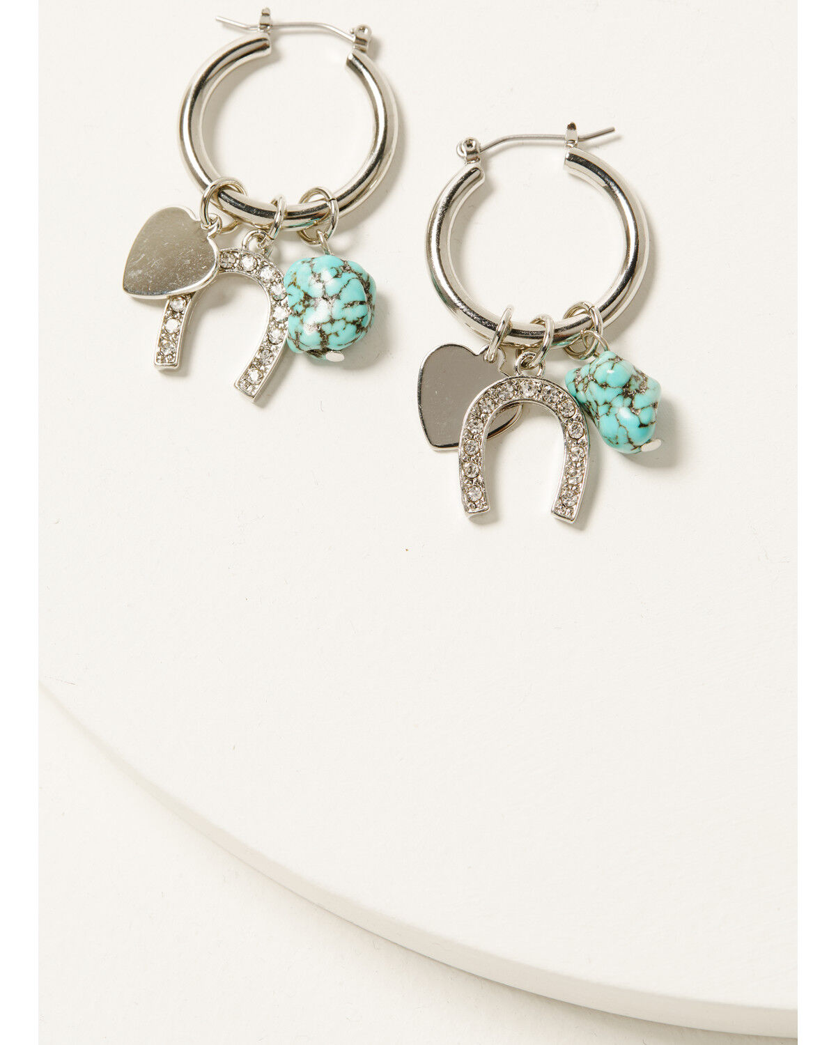 Women's Shyanne Dangle Charm Hoop Earrings