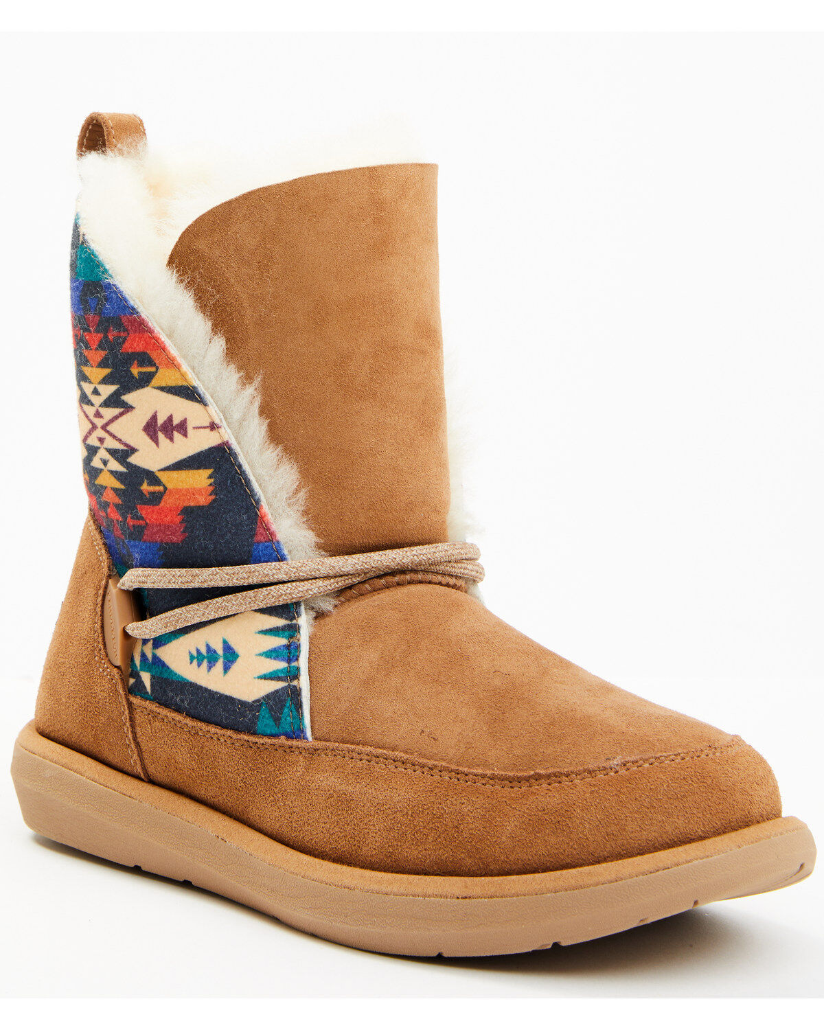 Women's Pendleton Tie-Back Casual Western Boots - Round Toe