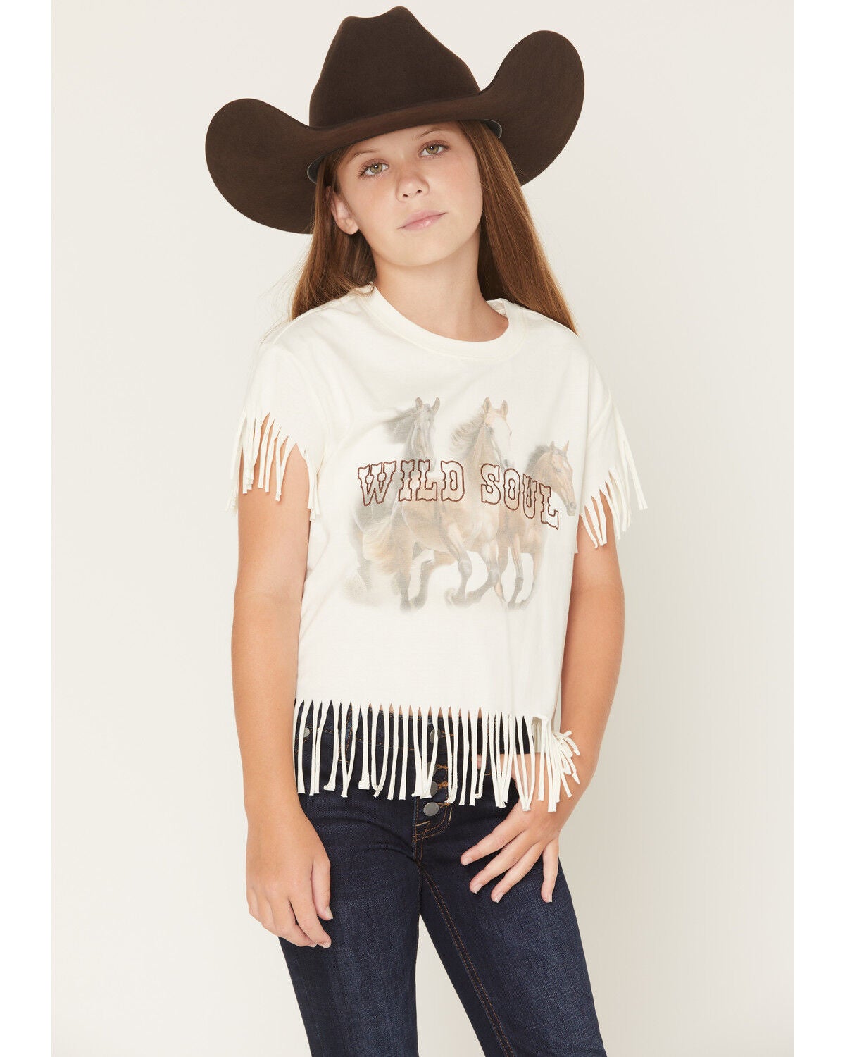 Girls' Shyanne Wild Soul Short Sleeve Fringe Graphic Tee
