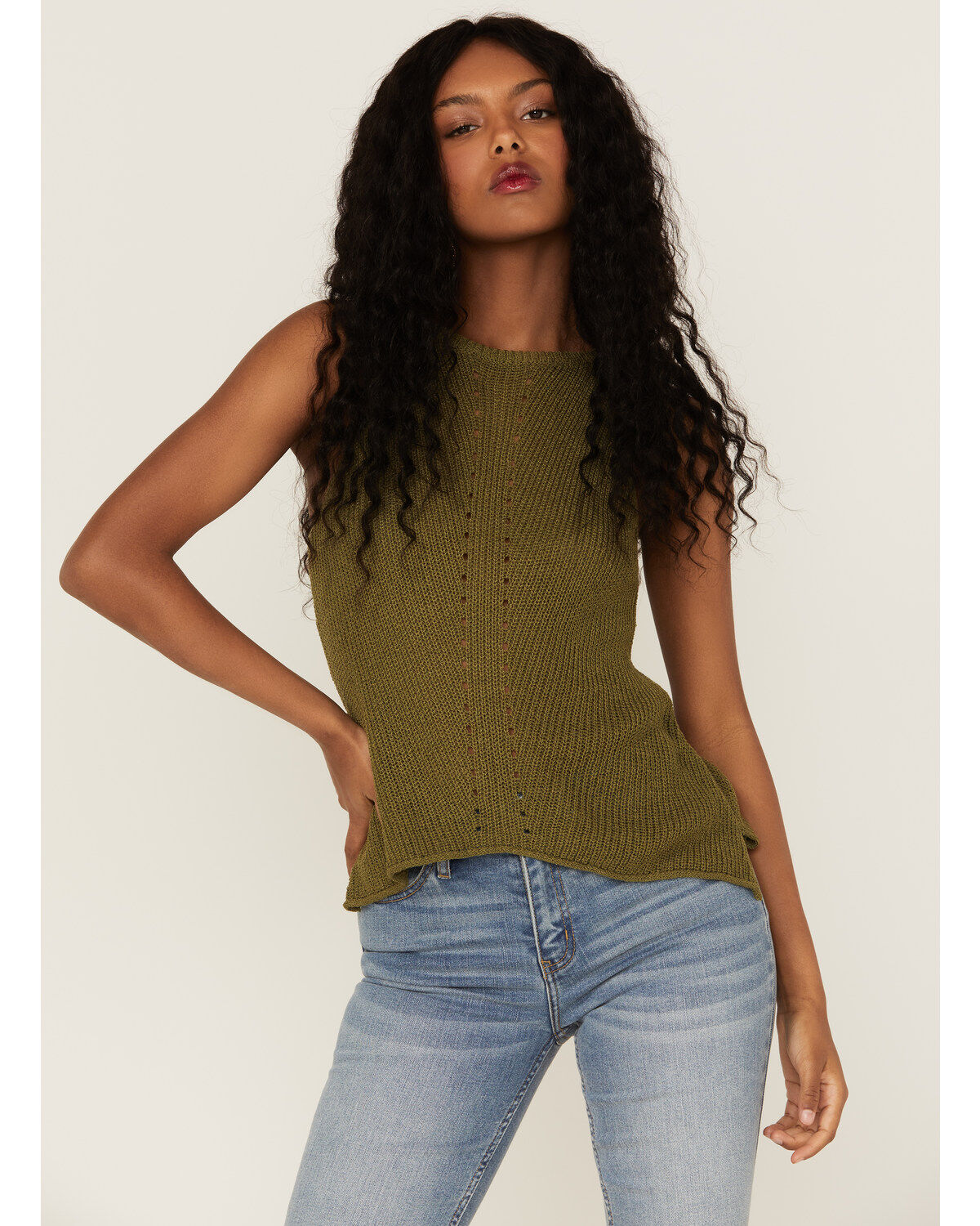 Women's Panhandle Halter Sweater Knit Tank