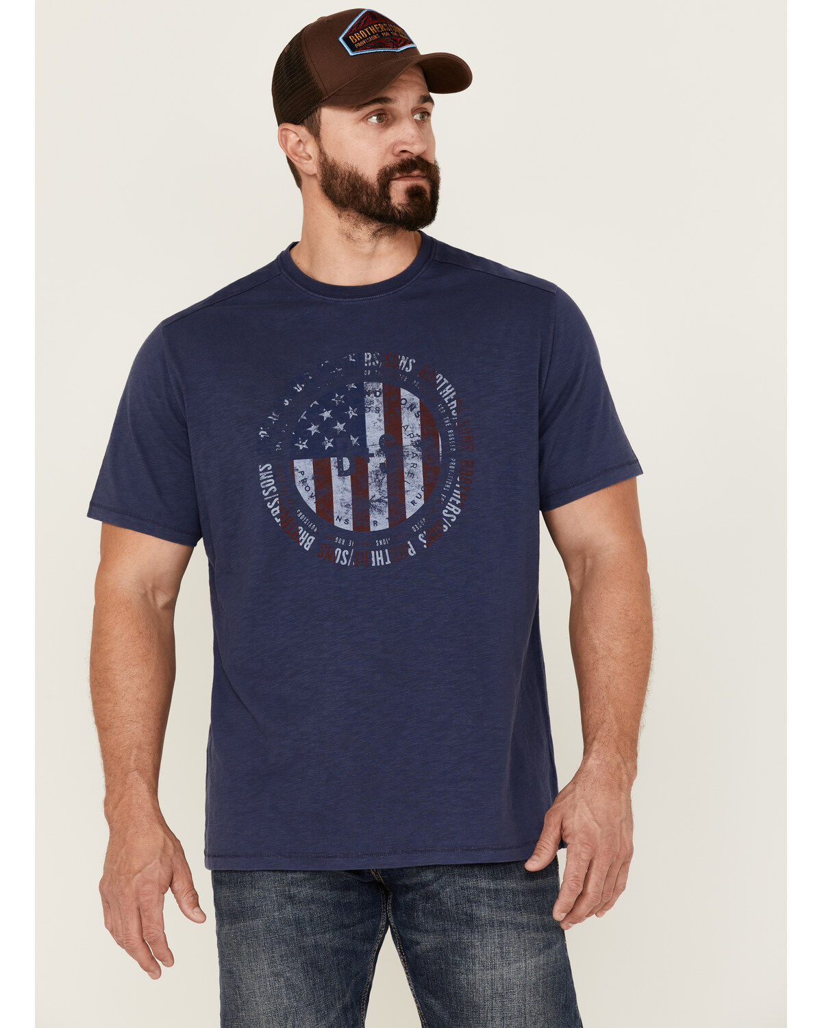Men's Brothers and Sons Badge Slub Graphic Short Sleeve T-Shirt