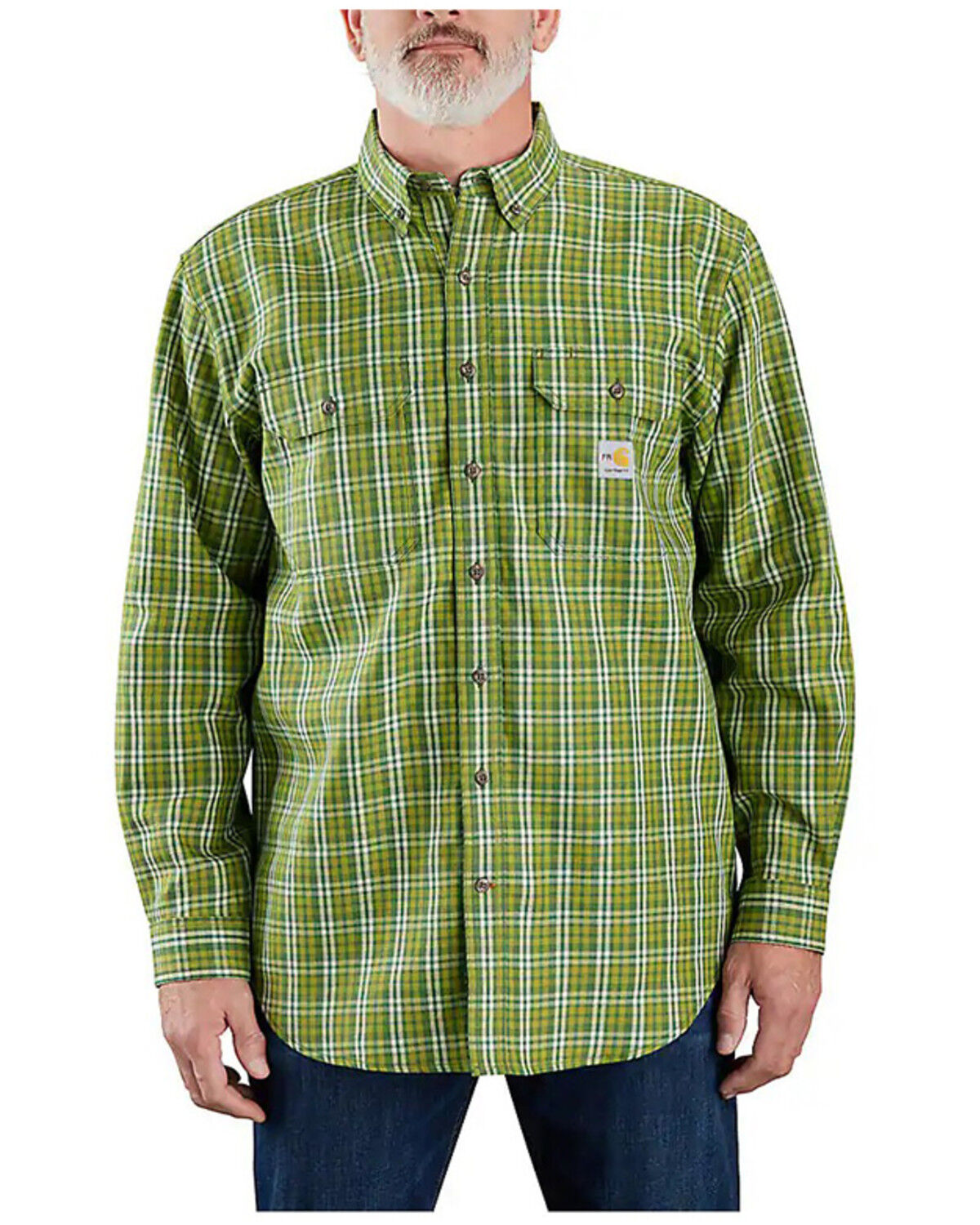 Men's Carhartt FR Force Rugged Flex Loose Fit Midweight Twill Plaid P