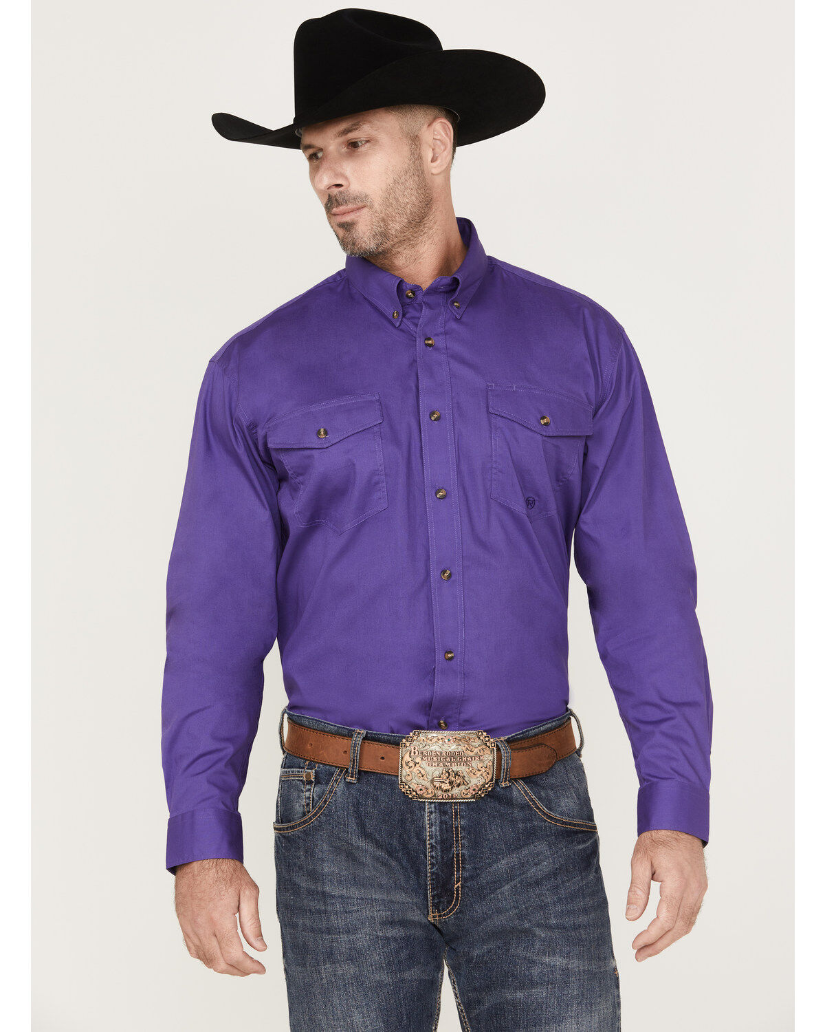 Men's Roper Solid Amarillo Collection Long Sleeve Western Shirt