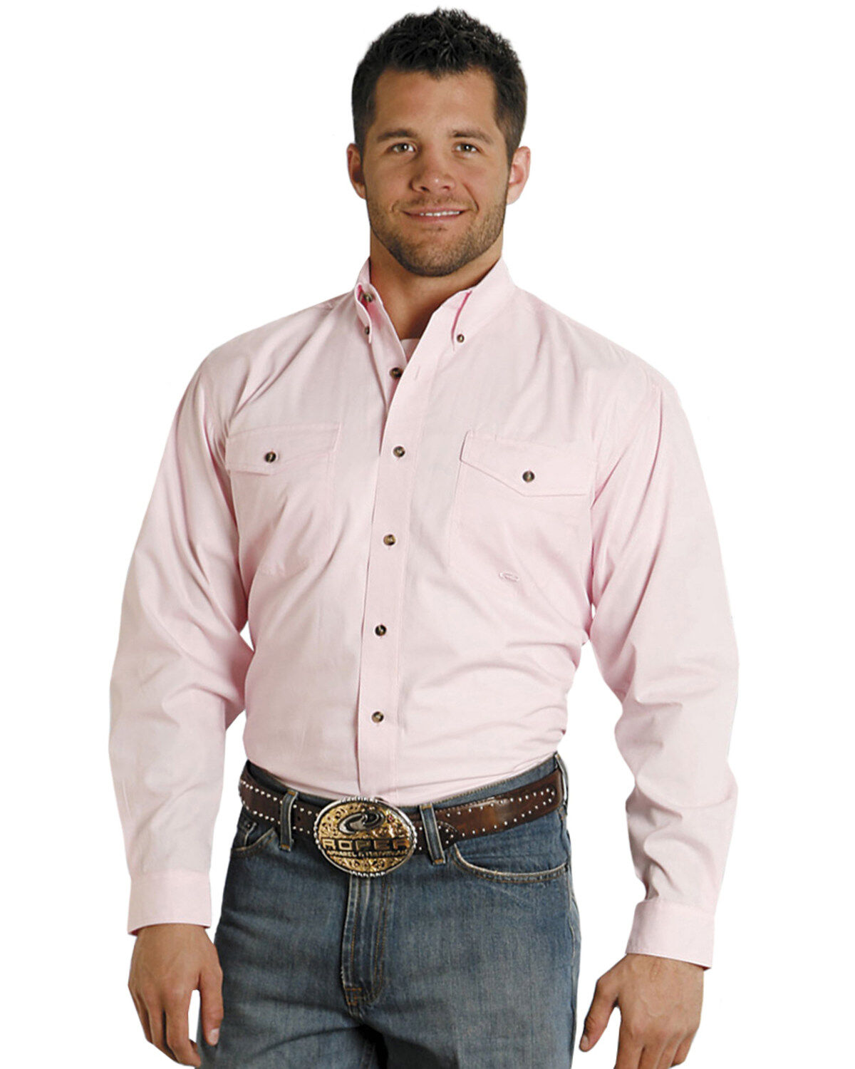 Men's Roper Solid Amarillo Collection Long Sleeve Western Shirt