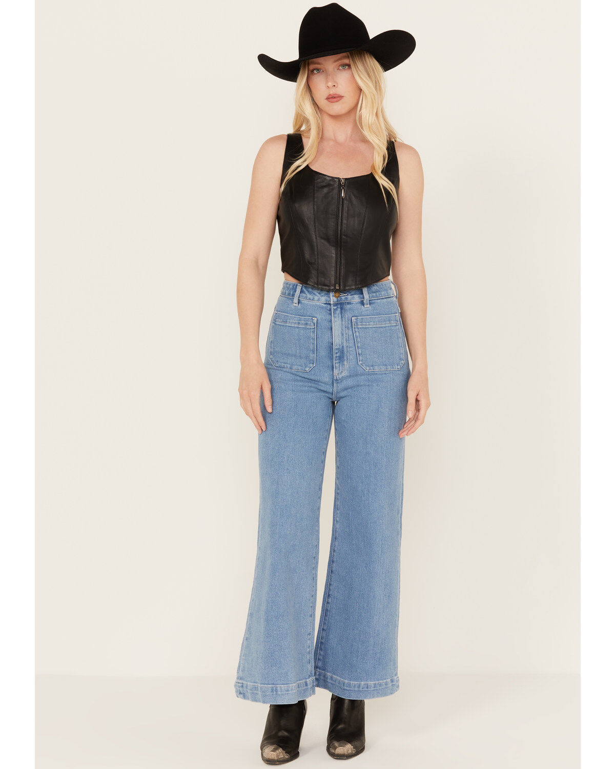 Women's Rolla's Medium Wash High Rise Sailor Jeans