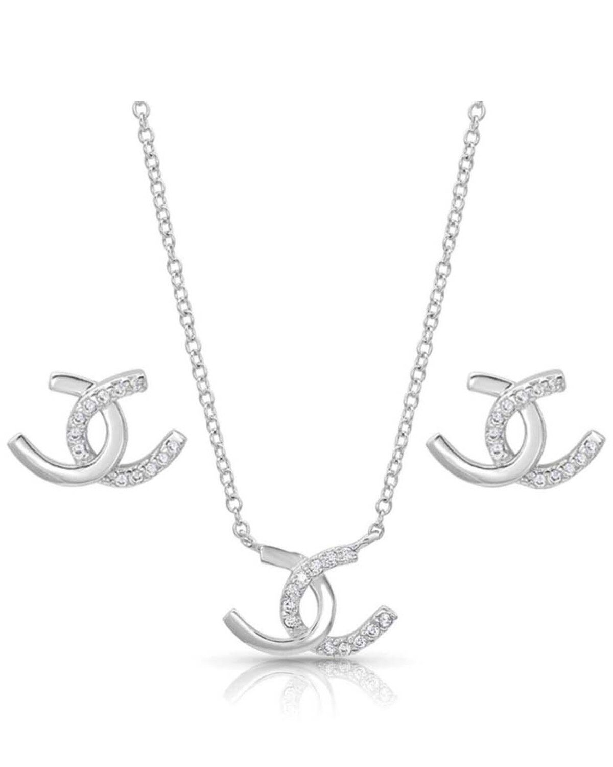 Women's Montana Silversmiths Horseshoe Happiness Jewelry Set - 2 Piece