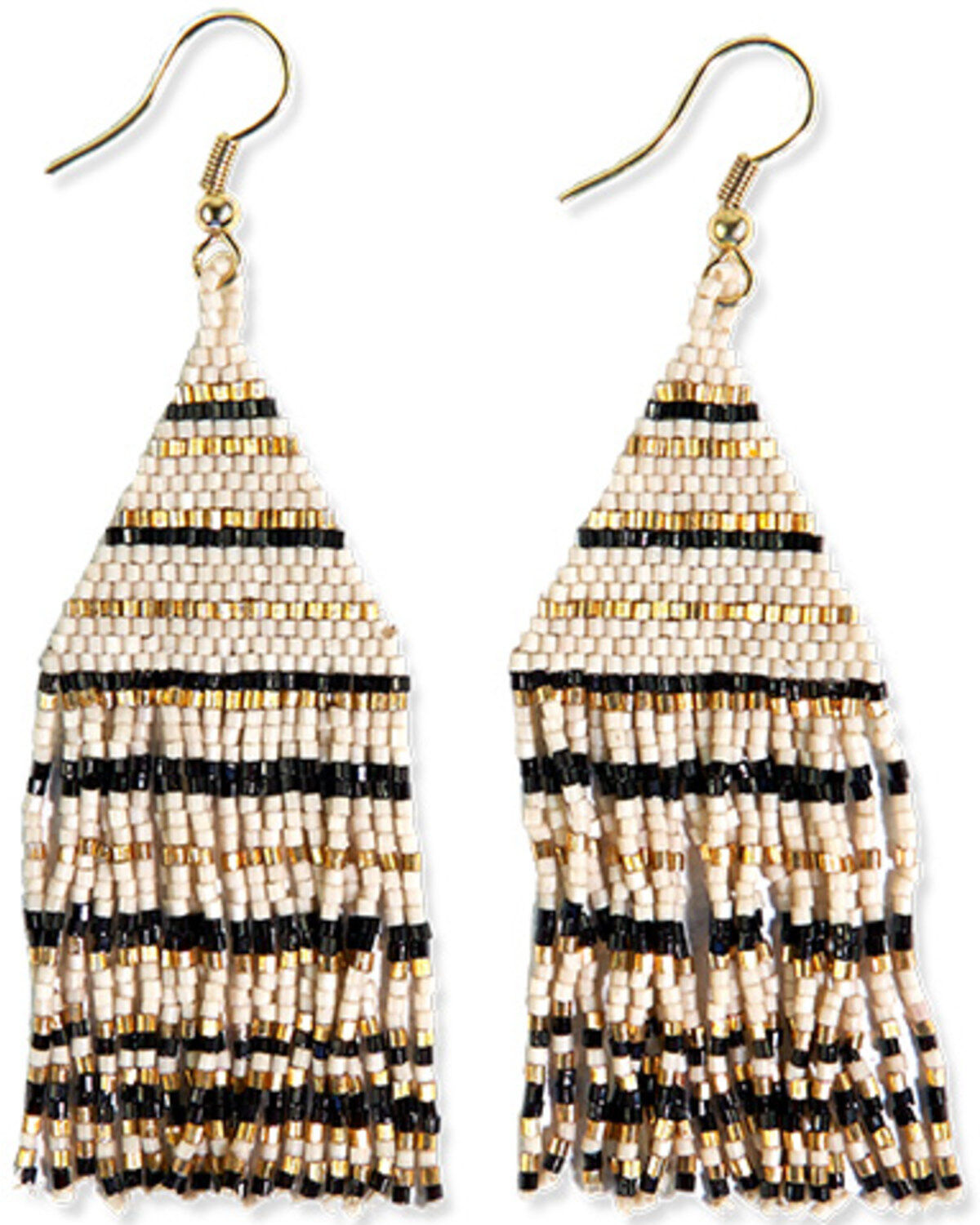 Women's Ink + Alloy Lexie Horizontal Stripe Beaded Fringe Earrings
