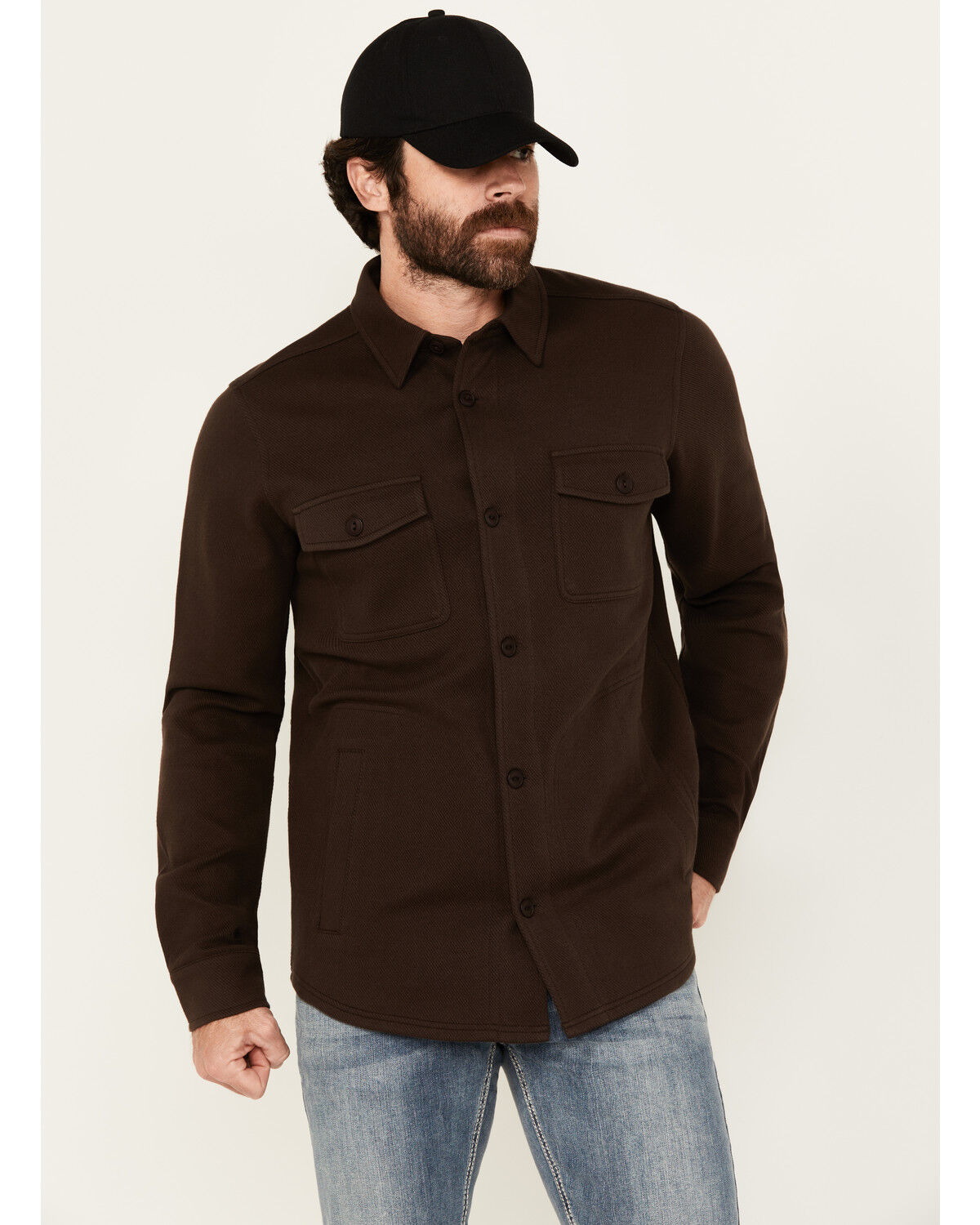 Men's Brothers and Sons Wheeler Solid Long Sleeve Button-Down Western