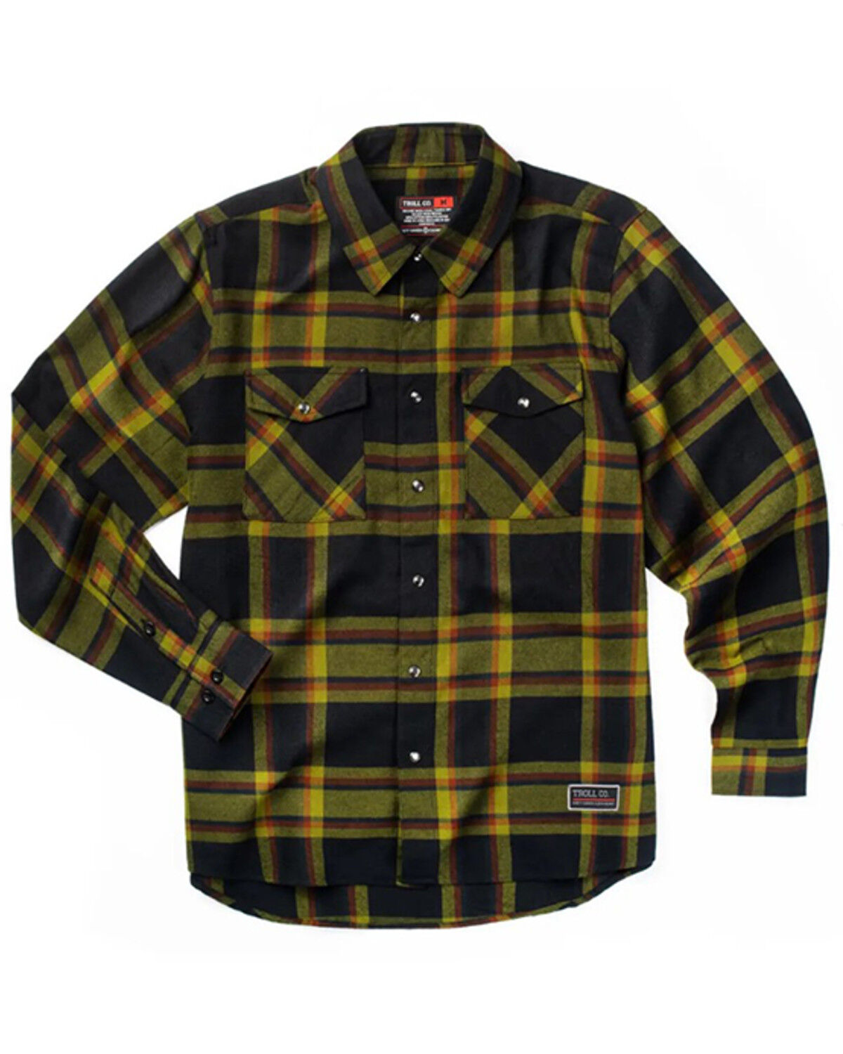 Men's Troll Co Wyatt Plaid Print Long Sleeve Pearl Snap Flannel Shirt