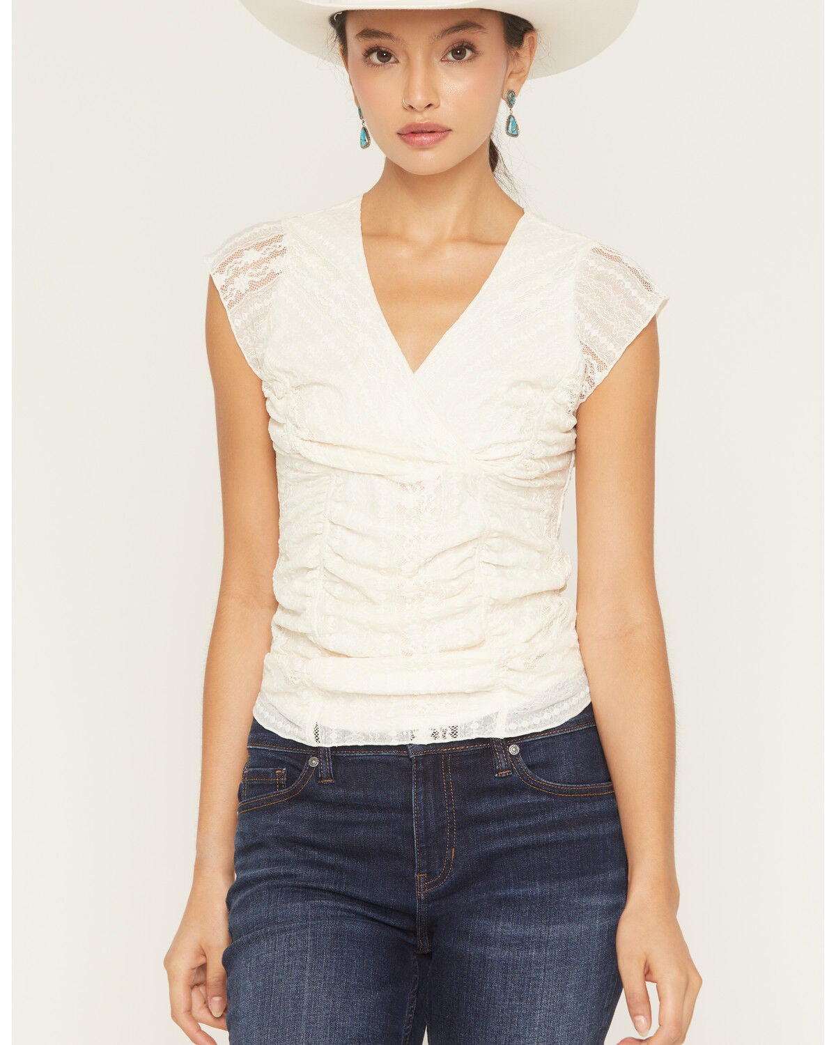 Women's Shyanne Lizlane Lace Short Sleeve Shirt