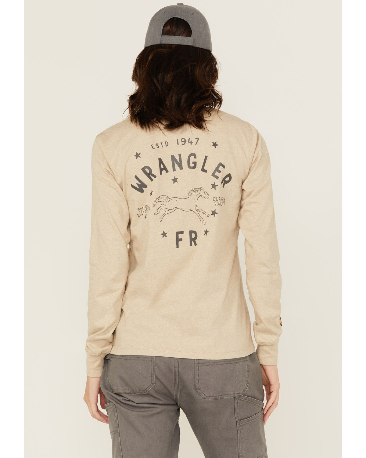 Women's Wrangler FR Pony Long Sleeve Graphic Work T-Shirt