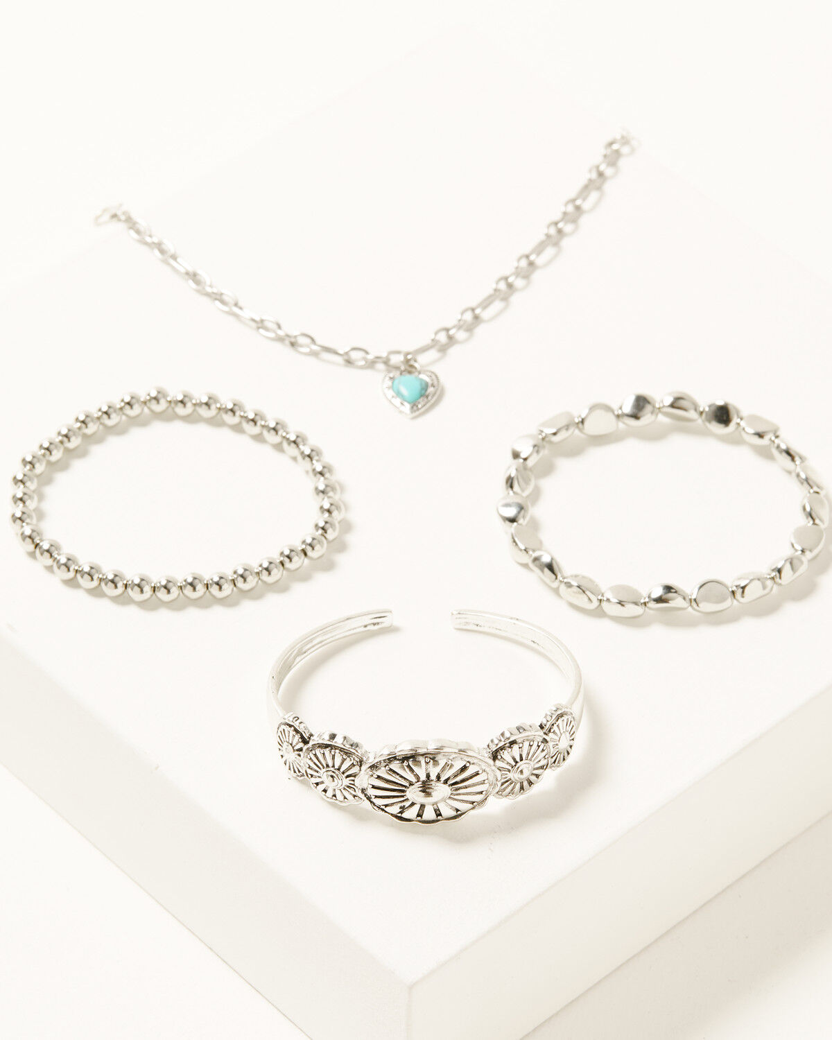 Women's Shyanne Western Cuff Mixed Media Bracelet Set - 4 Piece